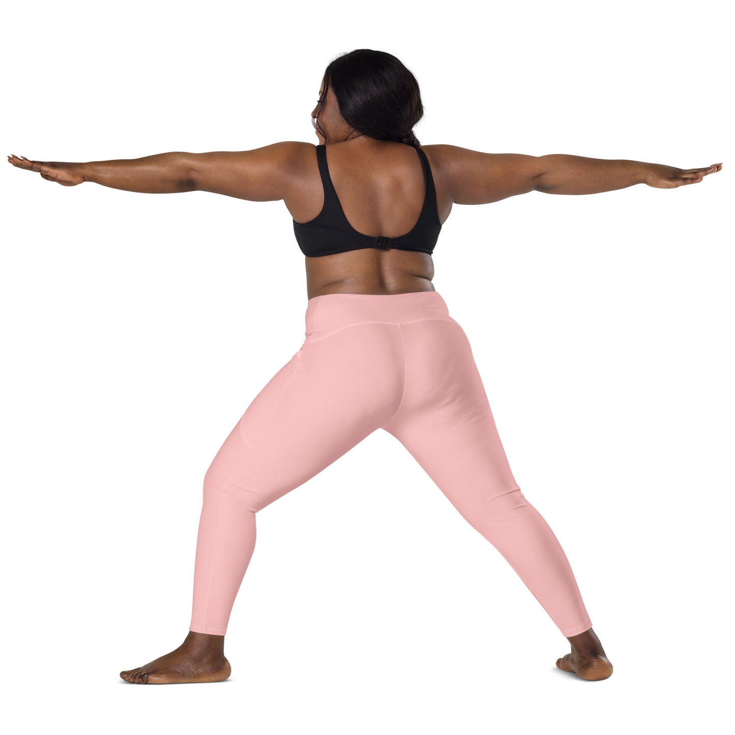 Neutral Pink Leggings with pockets - Activewear Well