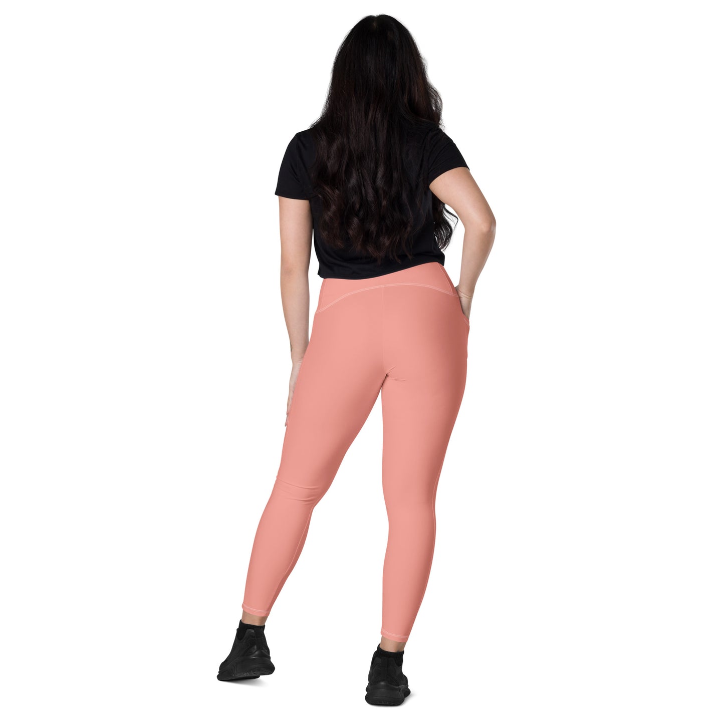 Pink High-Rise Leggings with pockets - Activewear Well