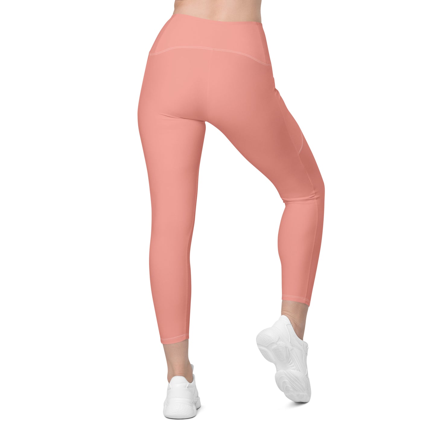 Pink High-Rise Leggings with pockets - Activewear Well