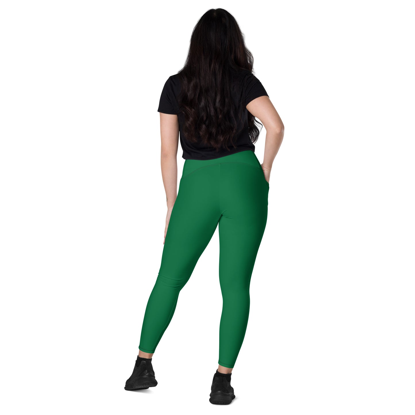 Green High-Rise Leggings with pockets - Activewear Well