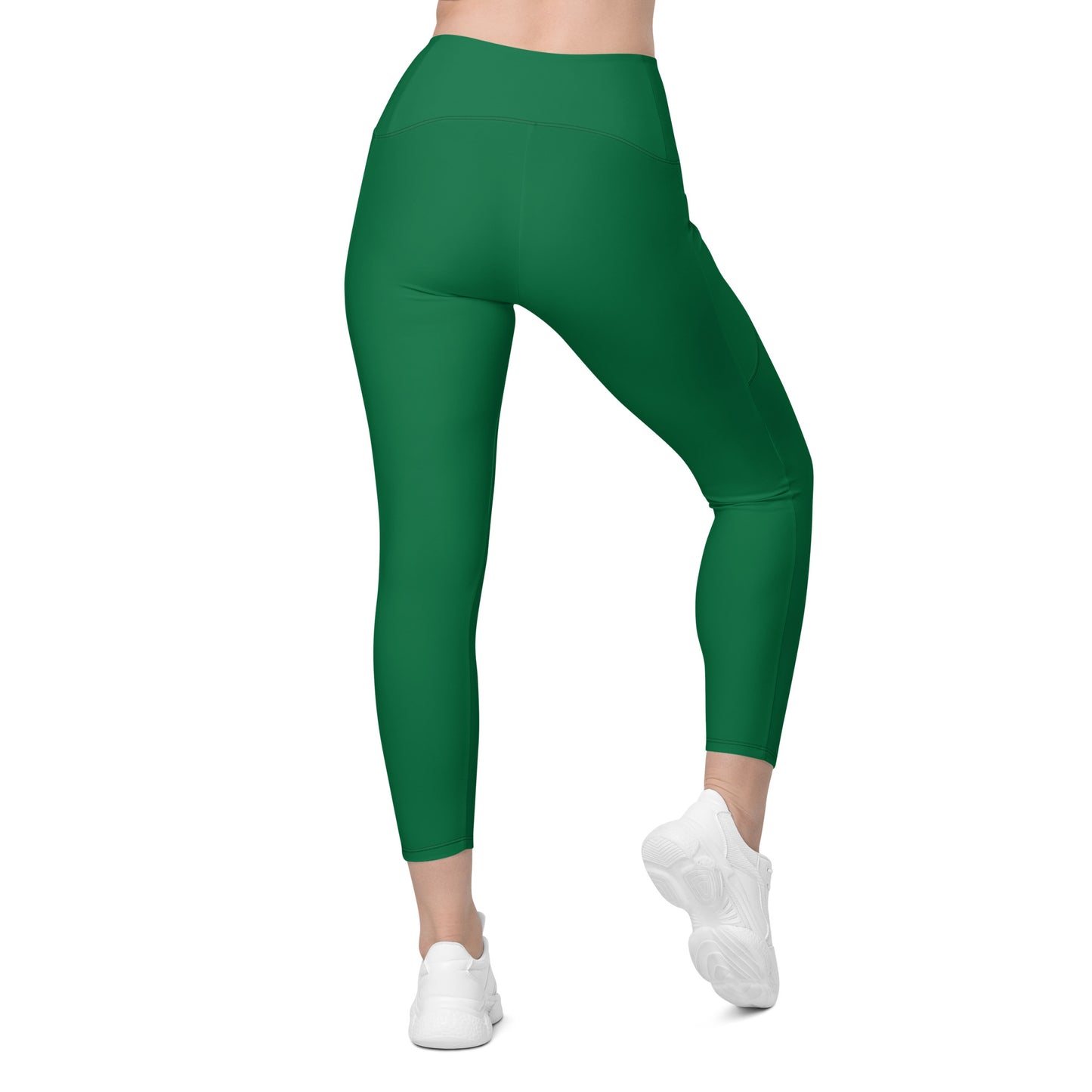 Green High-Rise Leggings with pockets - Activewear Well