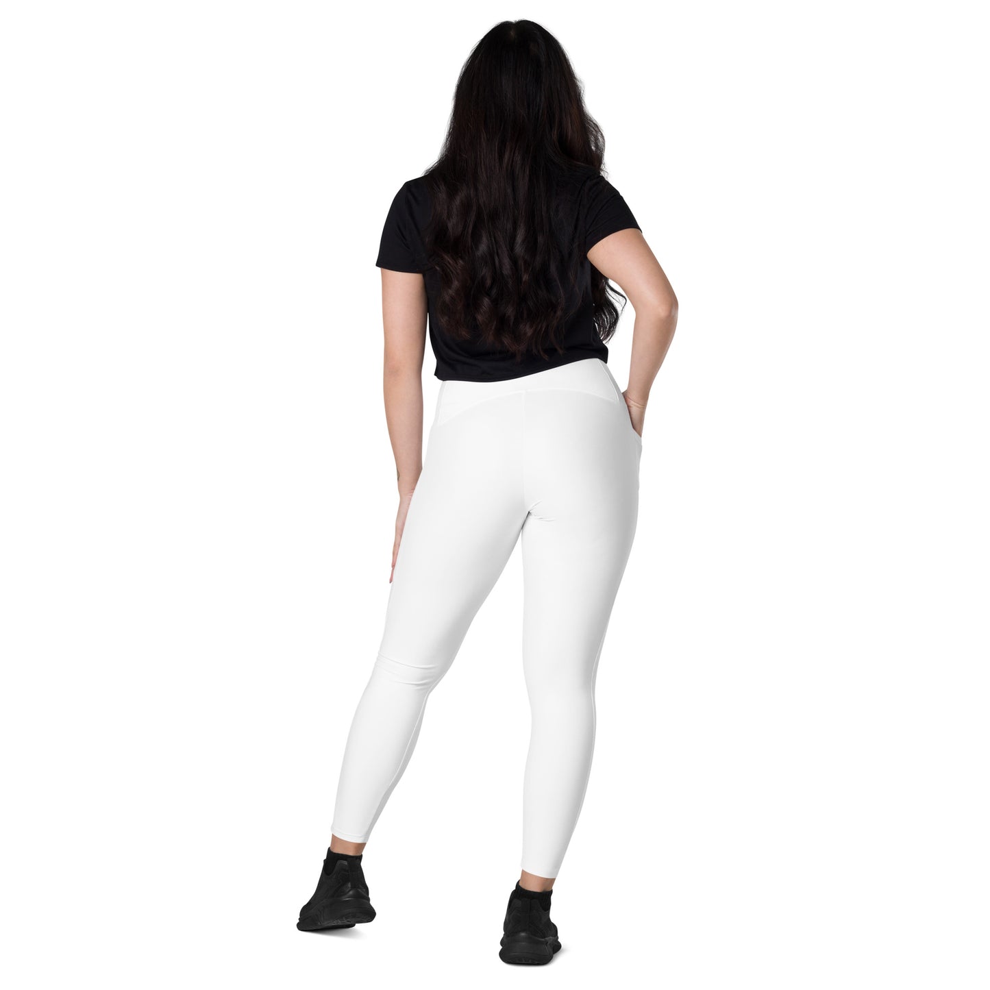 White High-Rise Leggings with pockets - Activewear Well