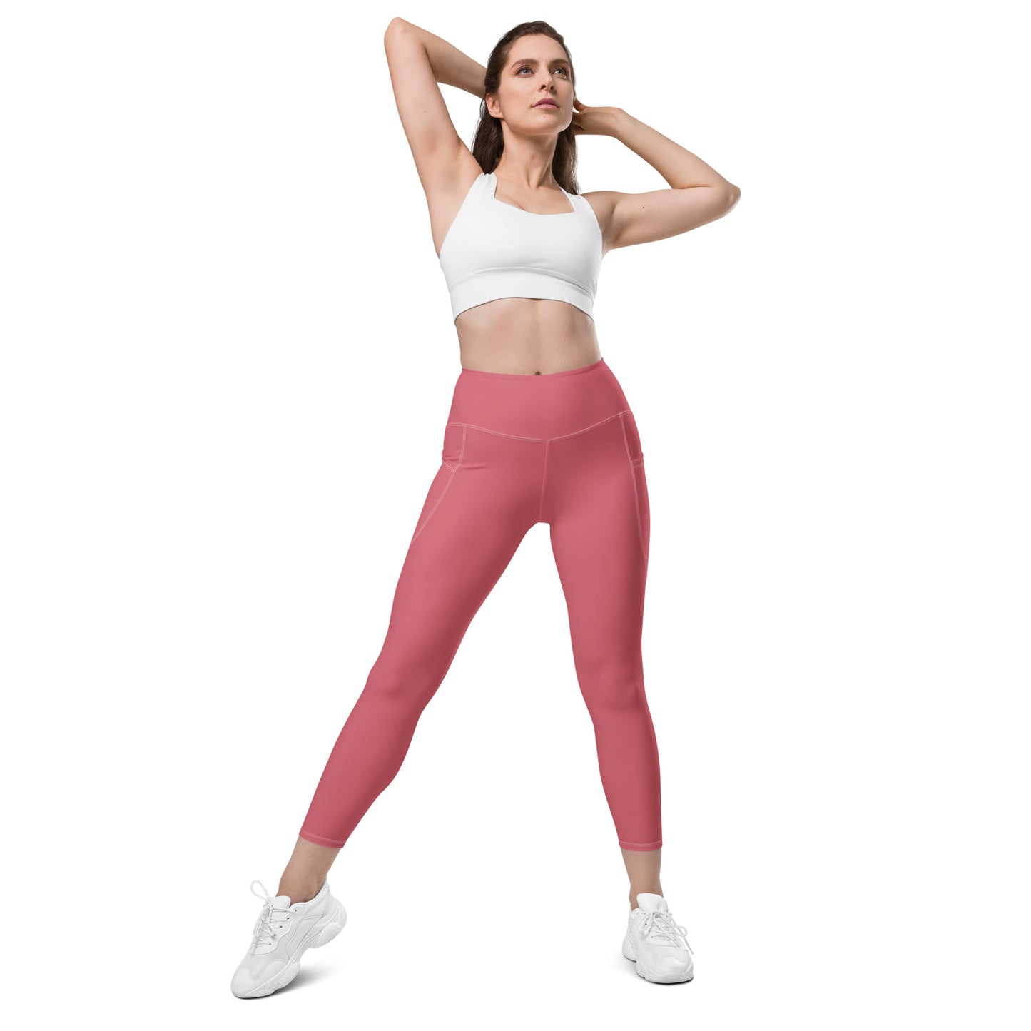 Pink Tight Leggings with Pockets - Activewear Well
