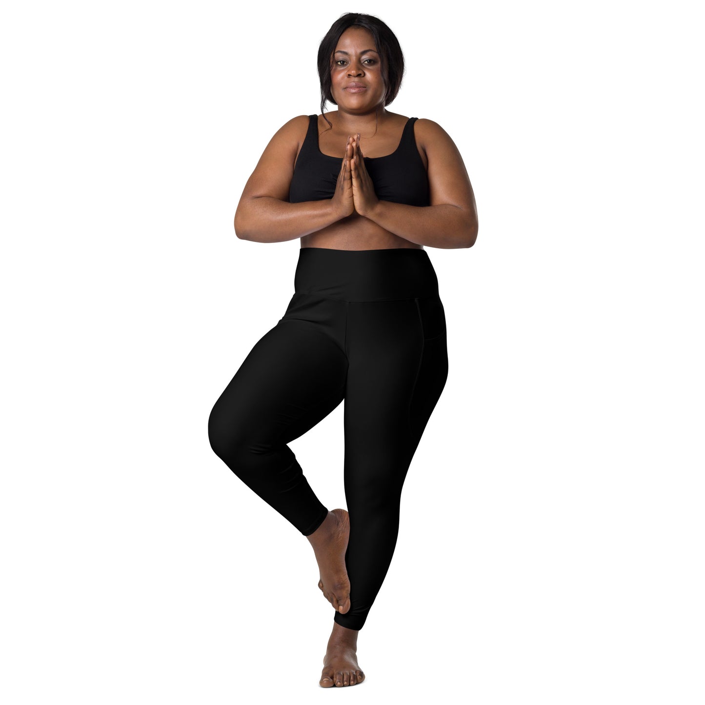 Black Tight Leggings with Pockets - Activewear Well