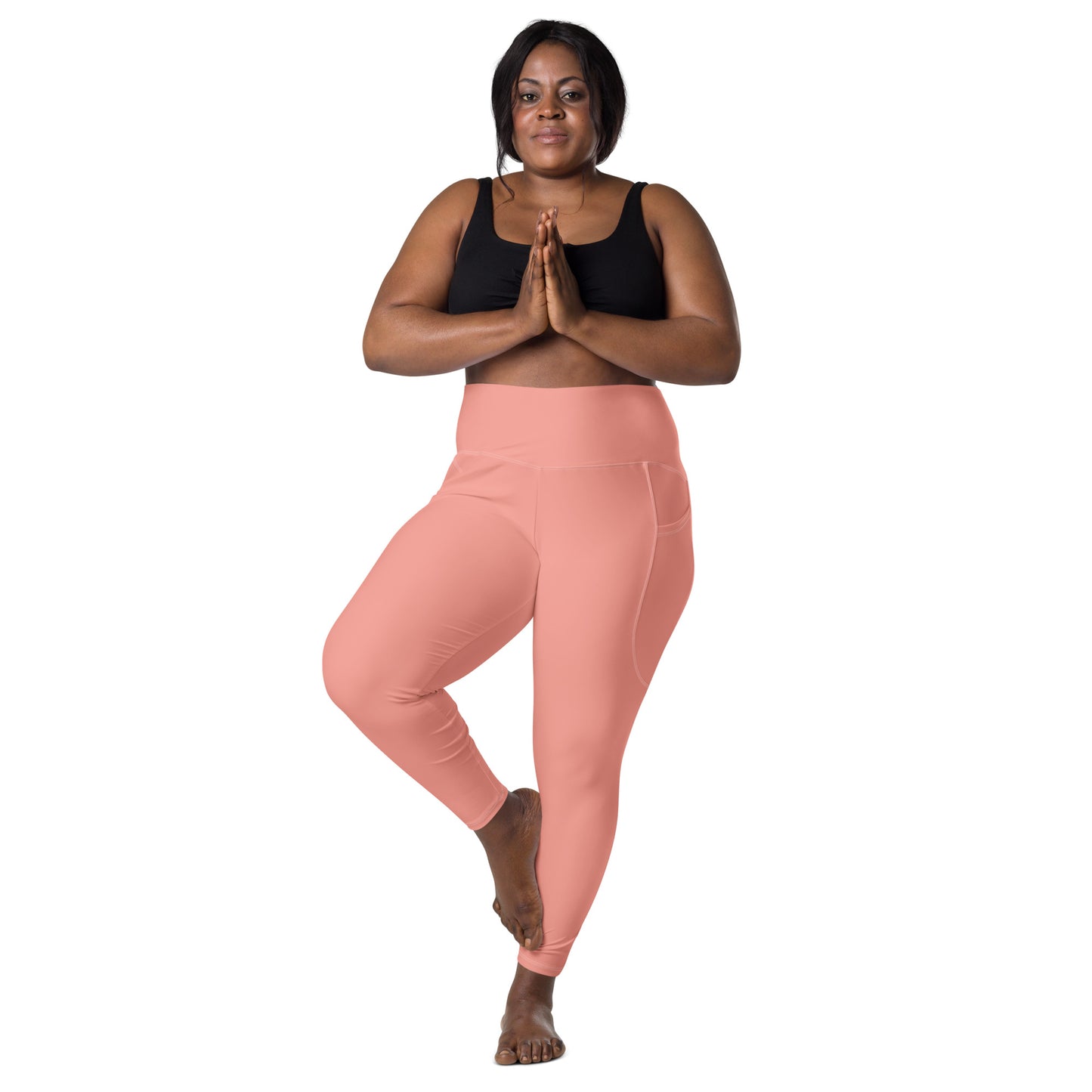 Pink High-Rise Leggings with pockets - Activewear Well