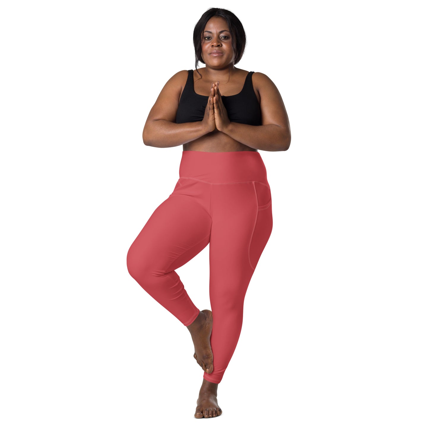 Rose Gold Leggings with pockets - Activewear Well