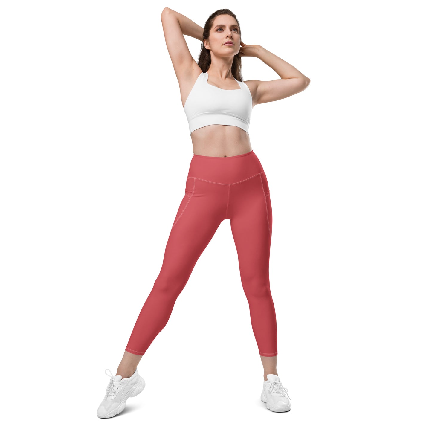 Rose Gold Leggings with pockets - Activewear Well