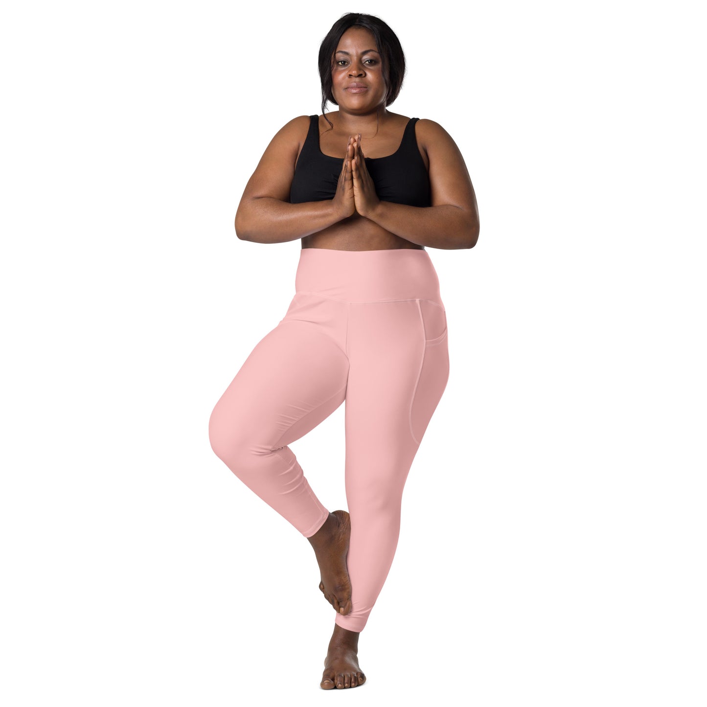 Neutral Pink Leggings with pockets - Activewear Well