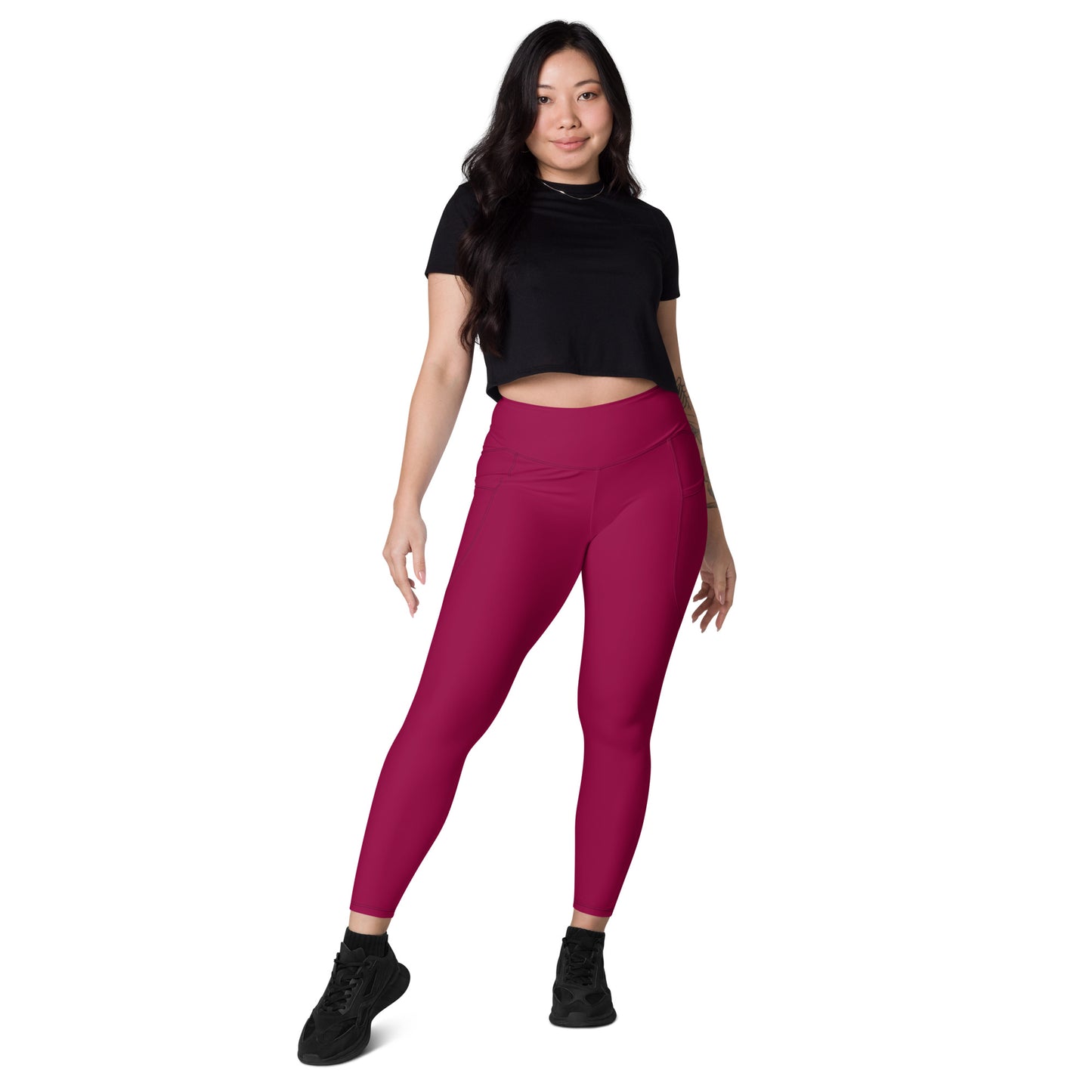 Raspberry Tight Leggings with pockets - Activewear Well