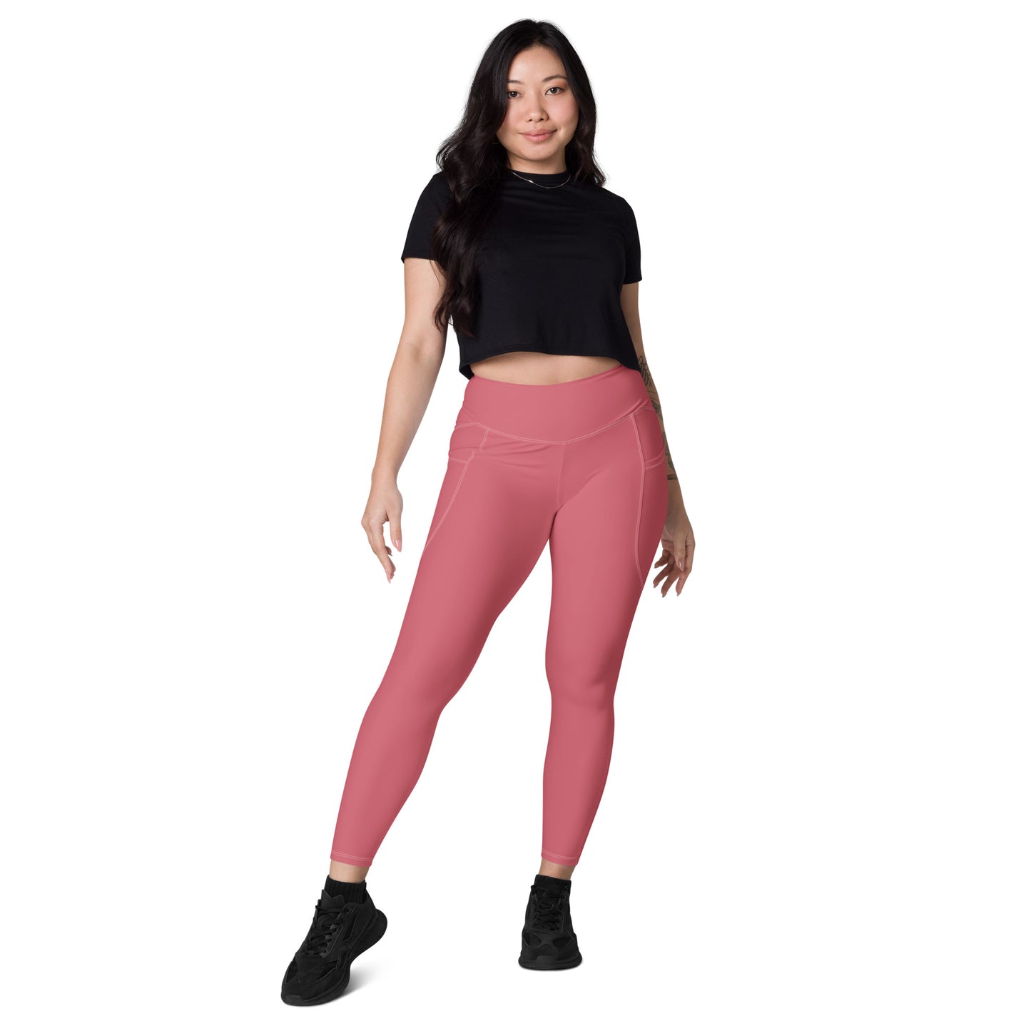 Pink Tight Leggings with Pockets - Activewear Well