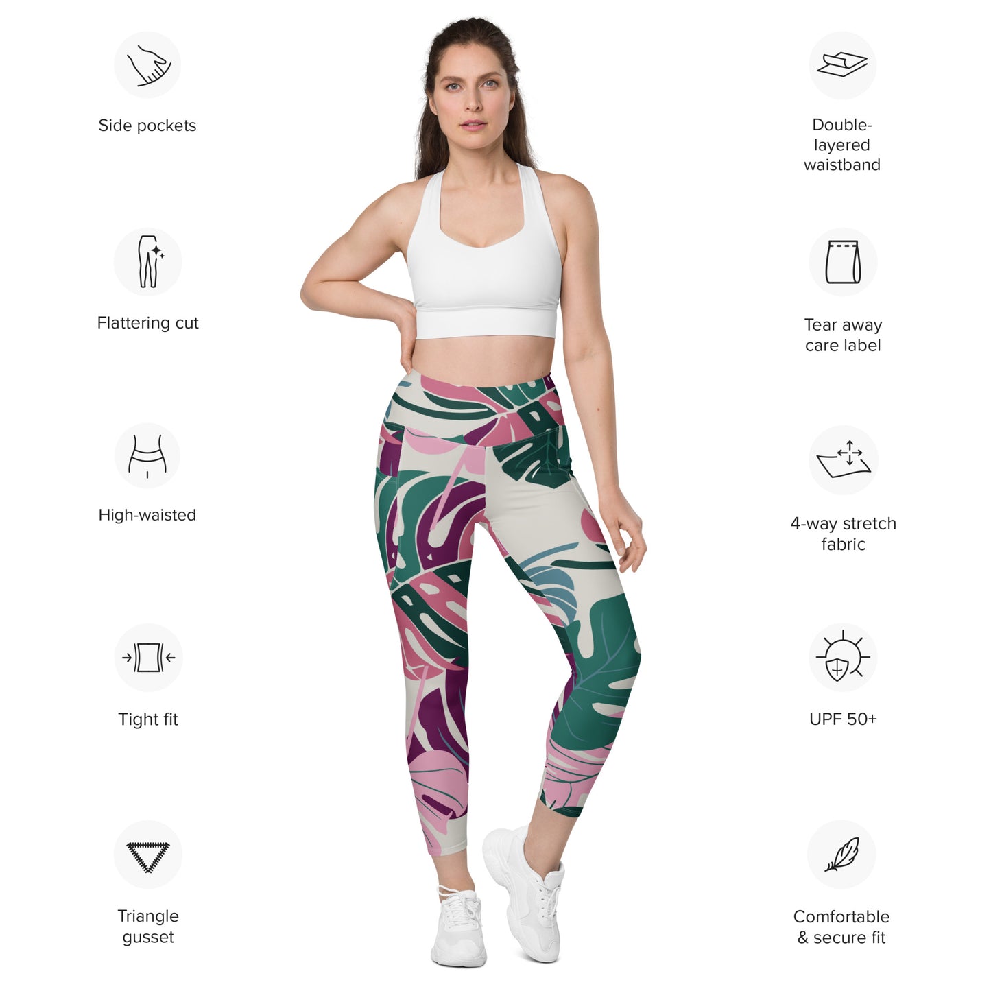 Amelia Tight Leggings with Pockets - Activewear Well