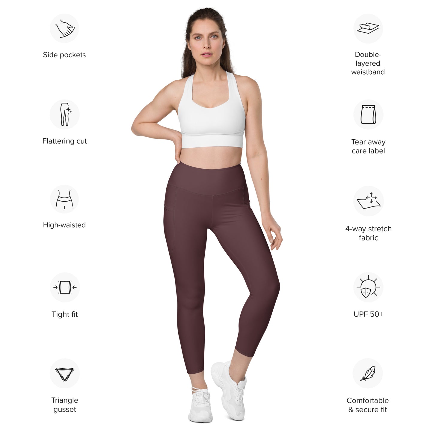 Espresso Leggings with pockets - Activewear Well