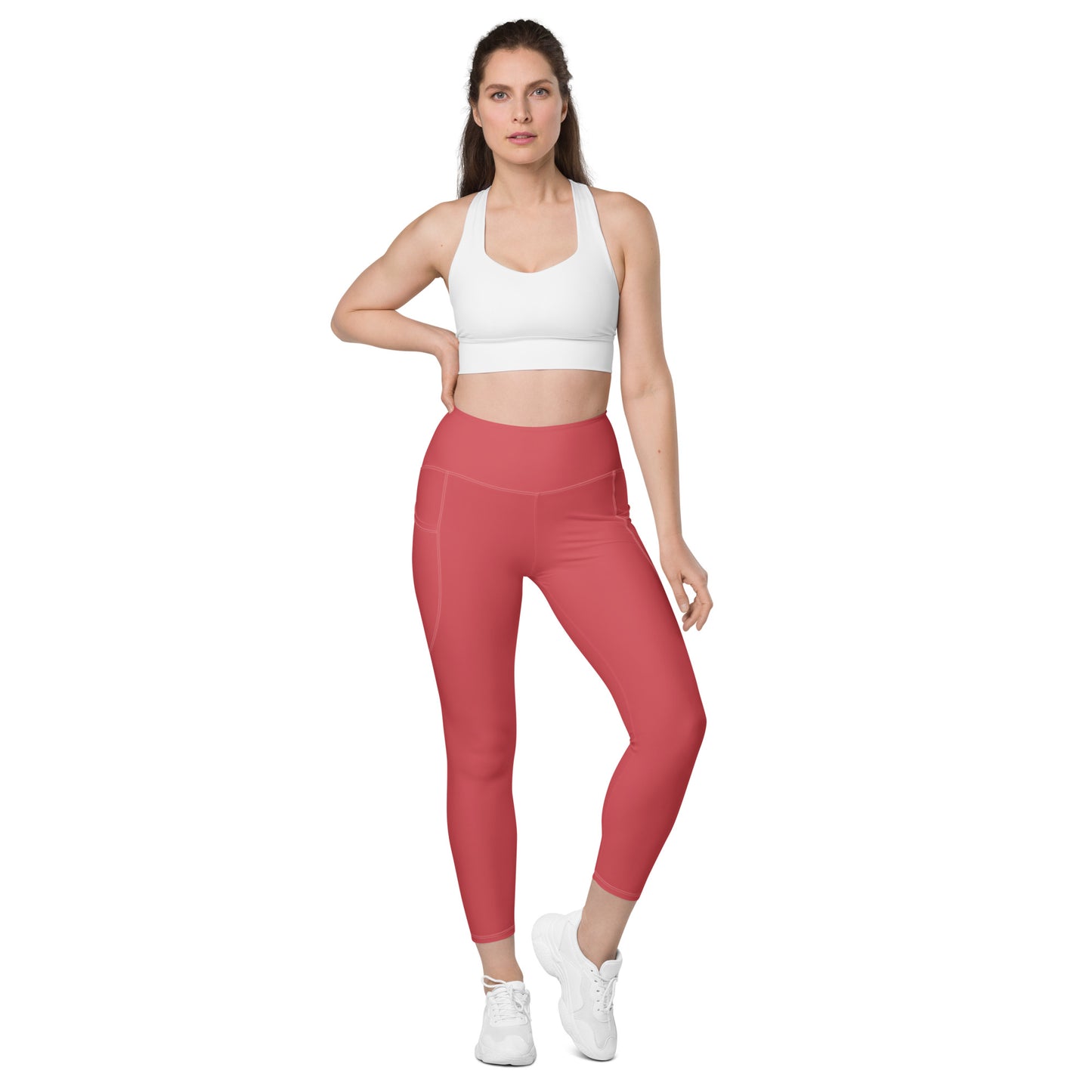 Rose Gold Leggings with pockets - Activewear Well