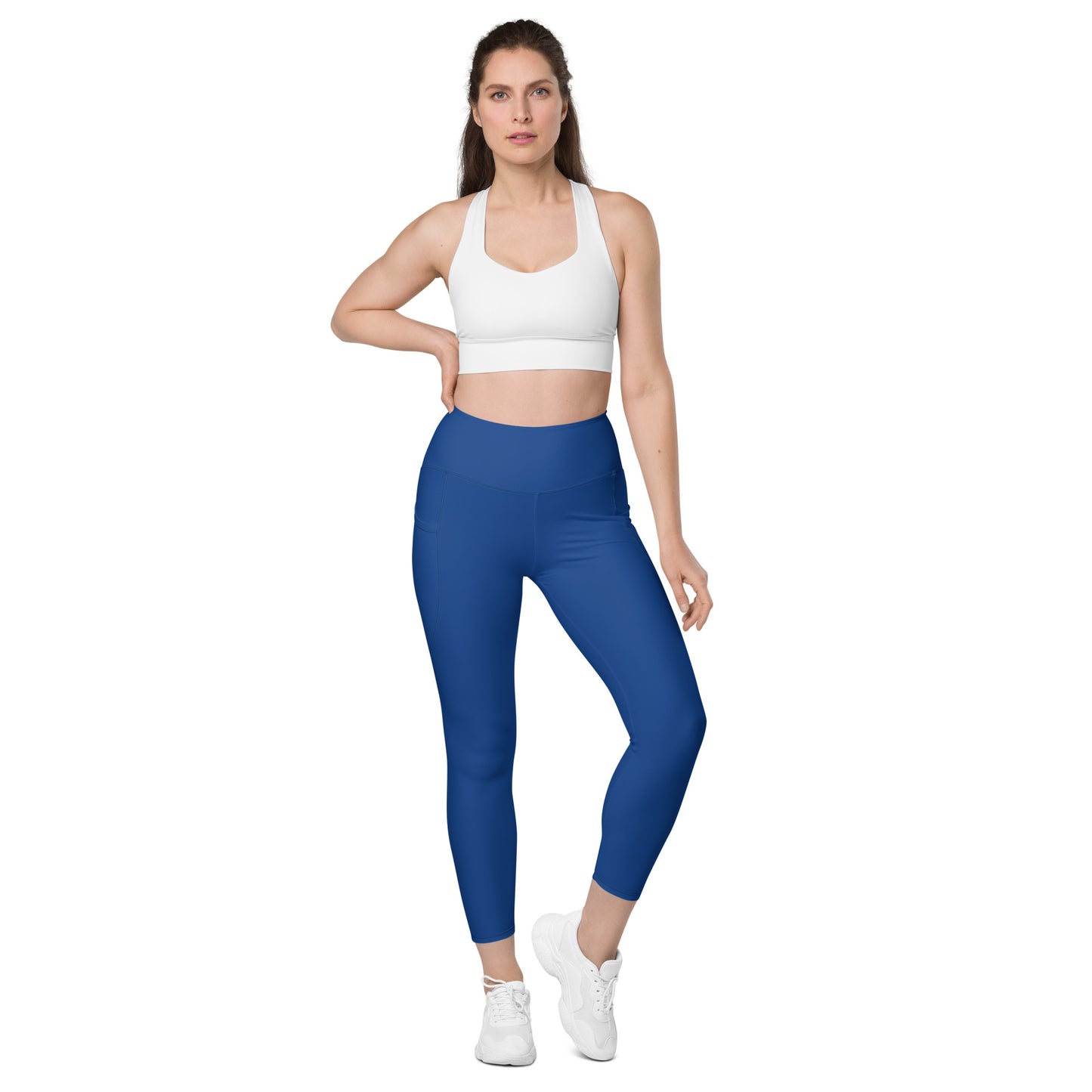 Royal Blue High-Rise Leggings with pockets - Activewear Well
