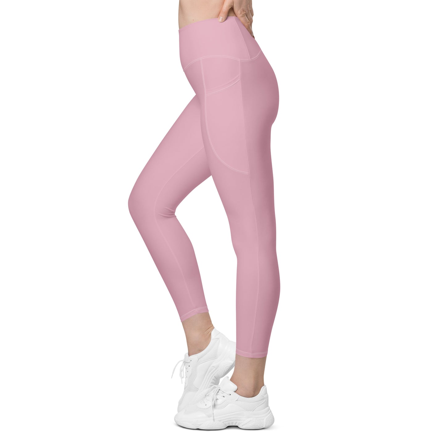Neutral Pink Tight Leggings with Pockets - Activewear Well