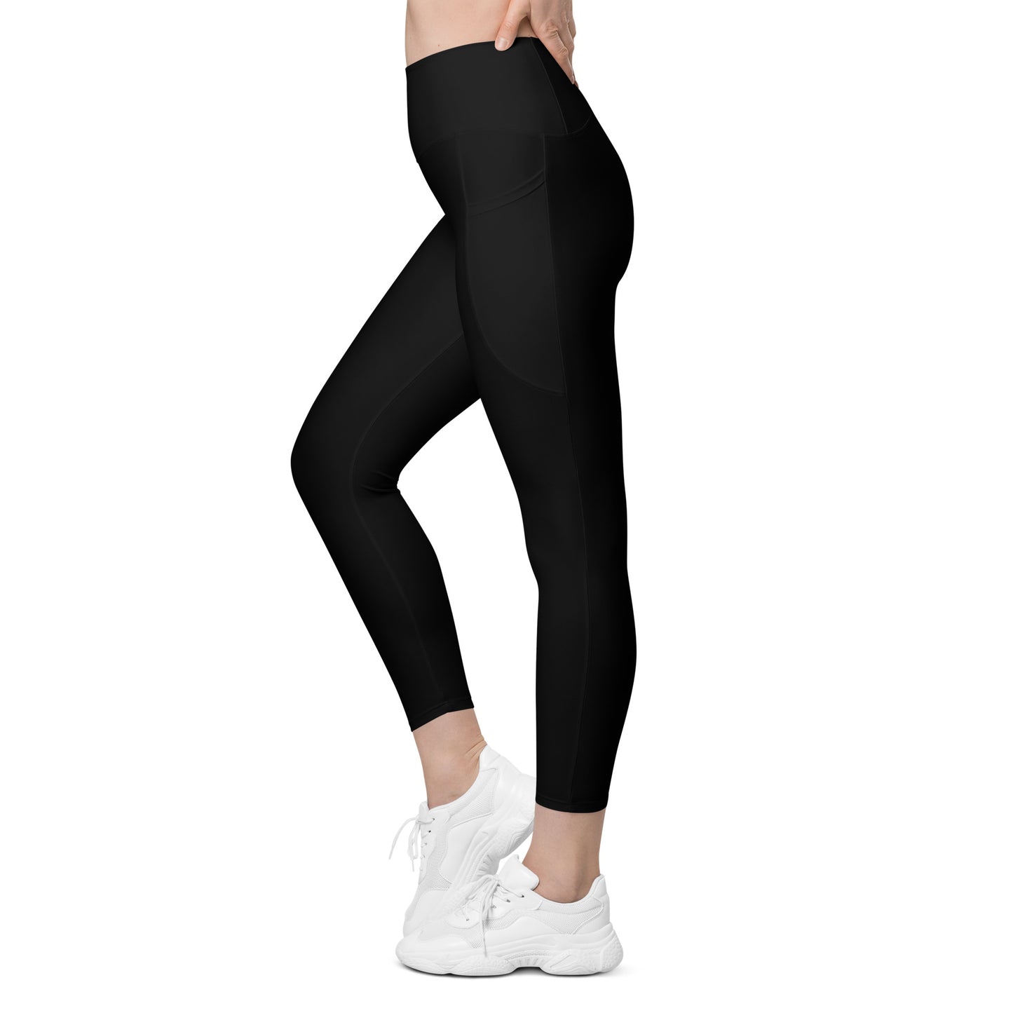 Black Tight Leggings with Pockets - Activewear Well