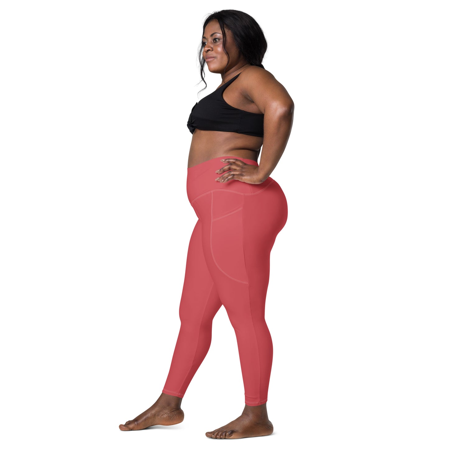 Rose Gold Leggings with pockets - Activewear Well