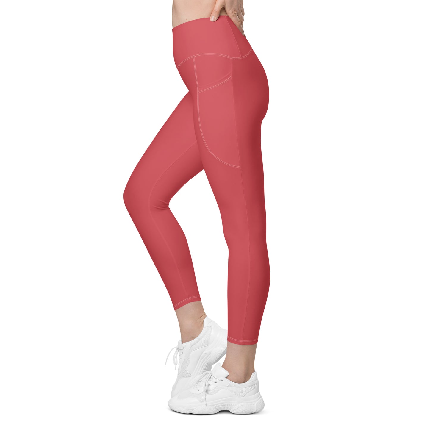 Rose Gold Leggings with pockets - Activewear Well