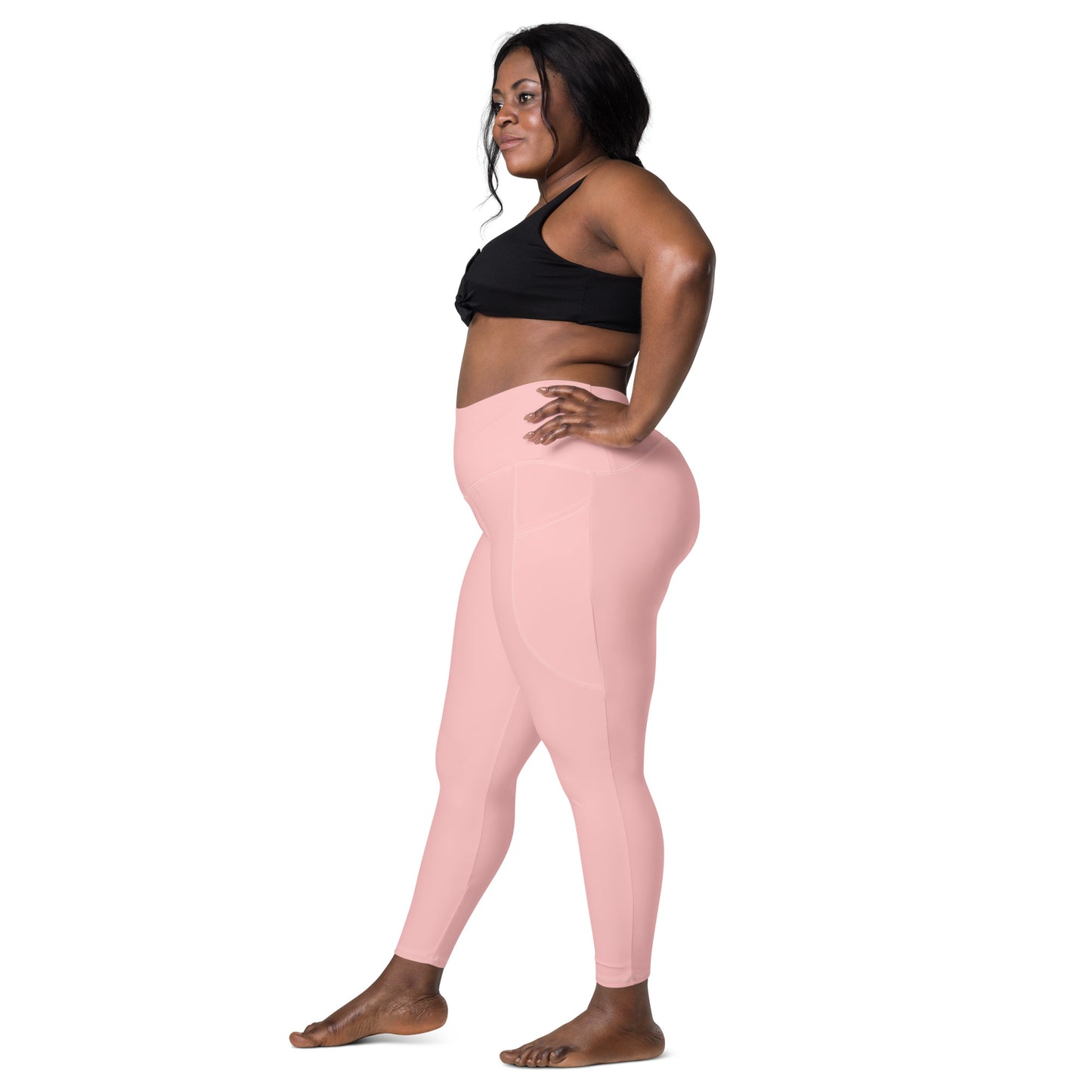 Neutral Pink Leggings with pockets - Activewear Well