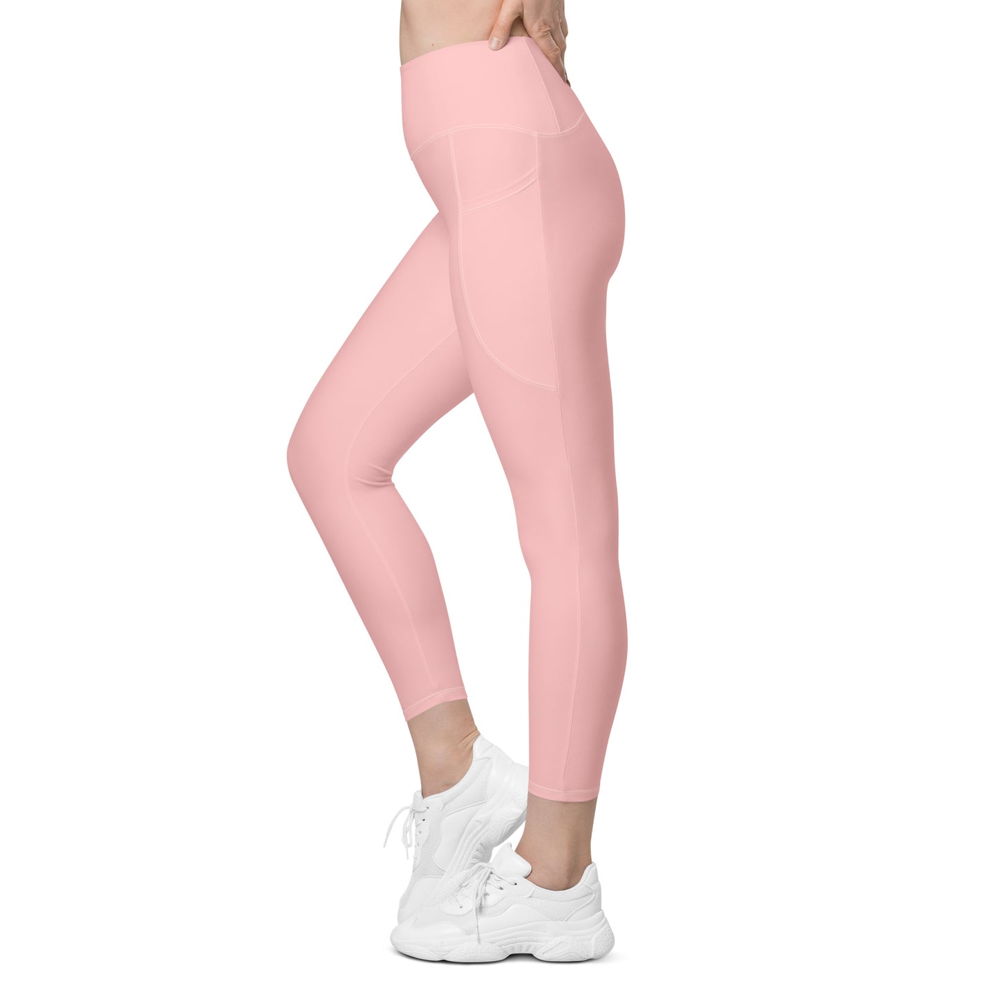 Neutral Pink Leggings with pockets - Activewear Well