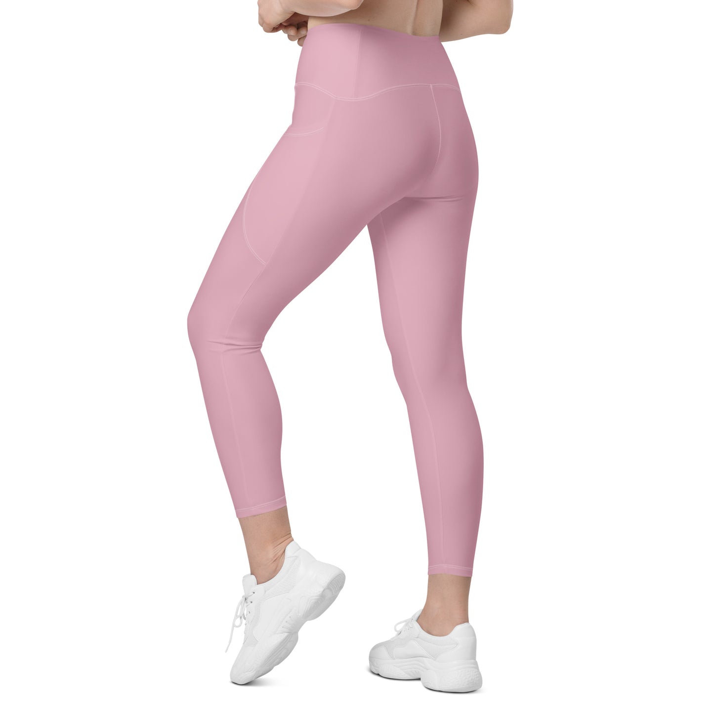 Neutral Pink Tight Leggings with Pockets - Activewear Well
