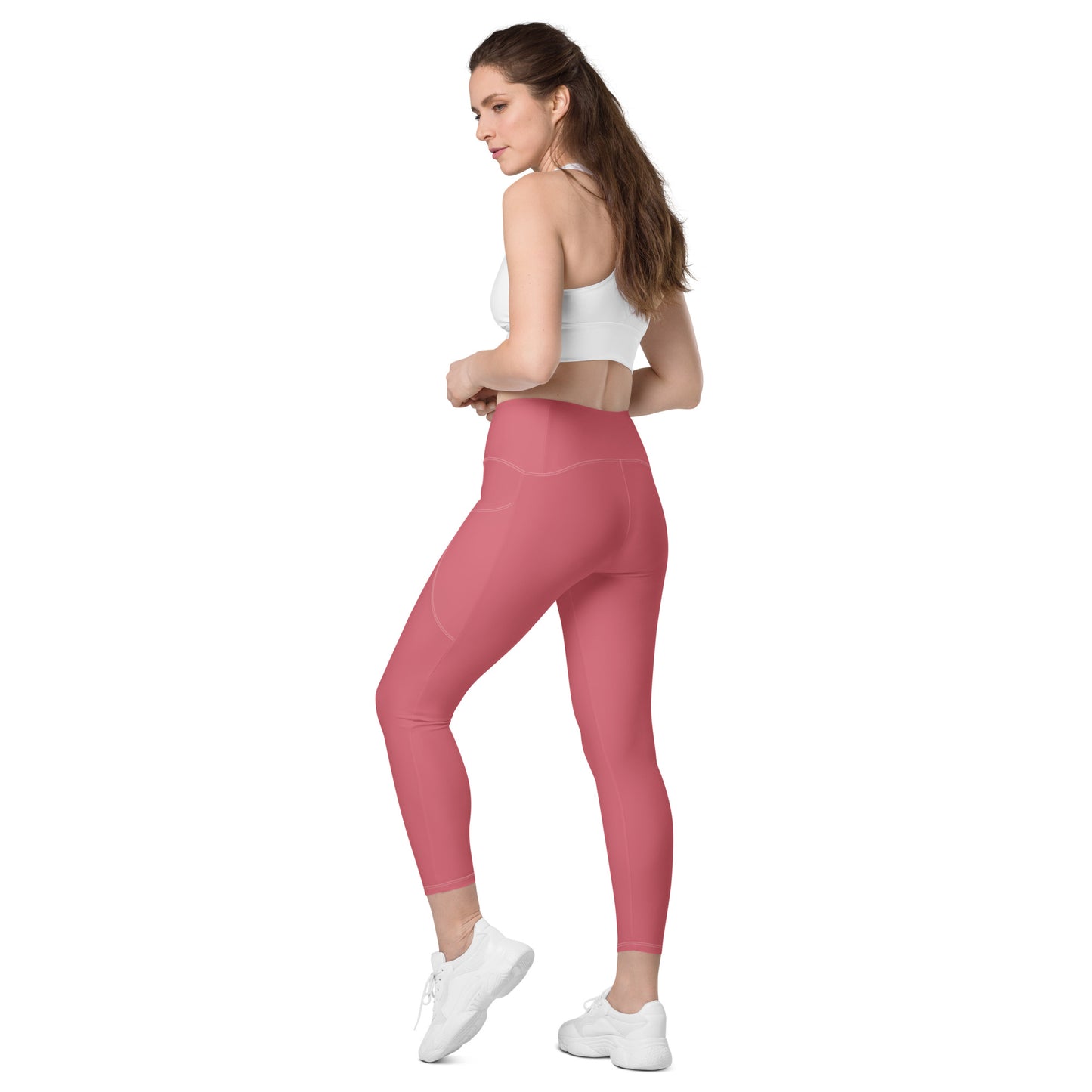 Pink Tight Leggings with Pockets - Activewear Well
