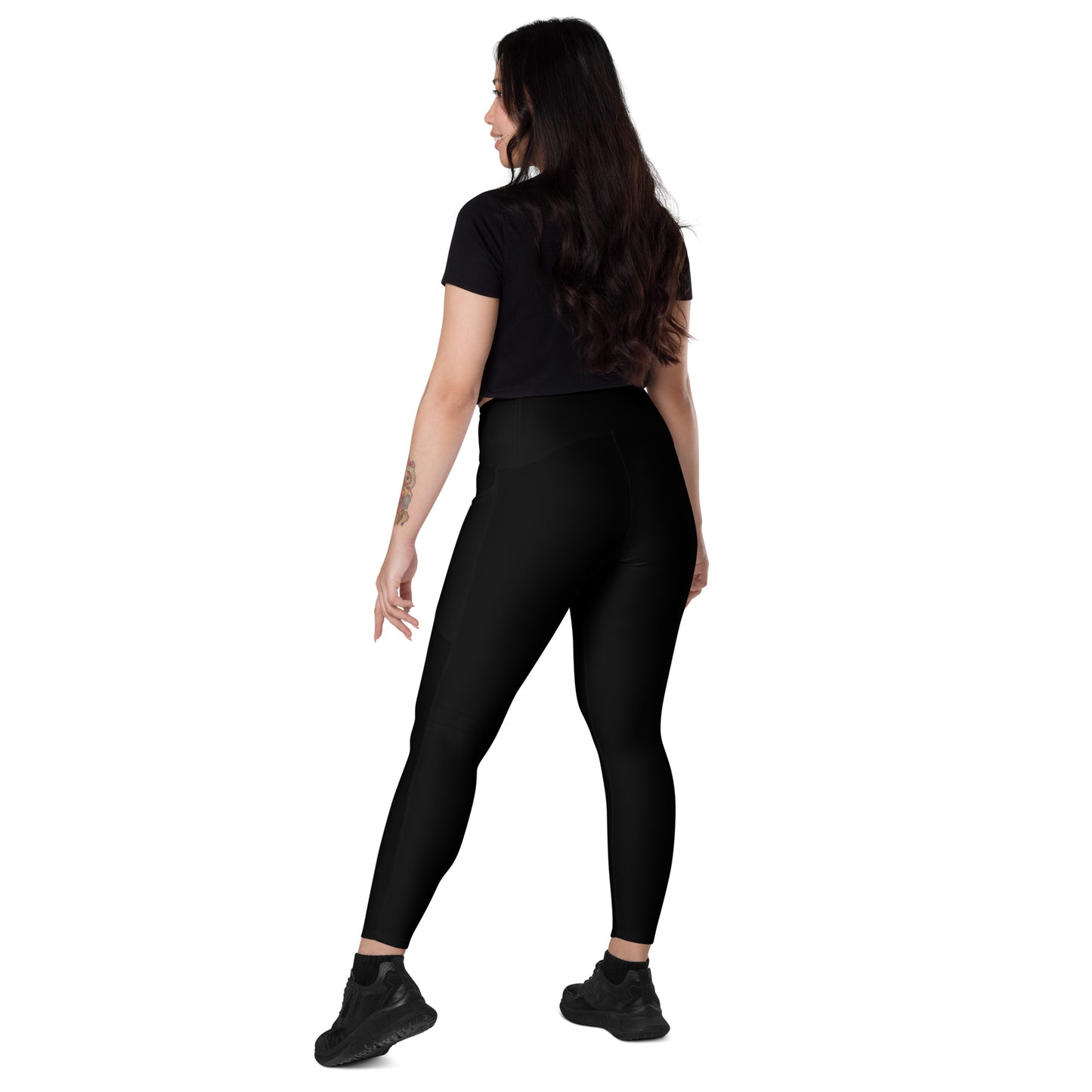 Black Tight Leggings with Pockets - Activewear Well