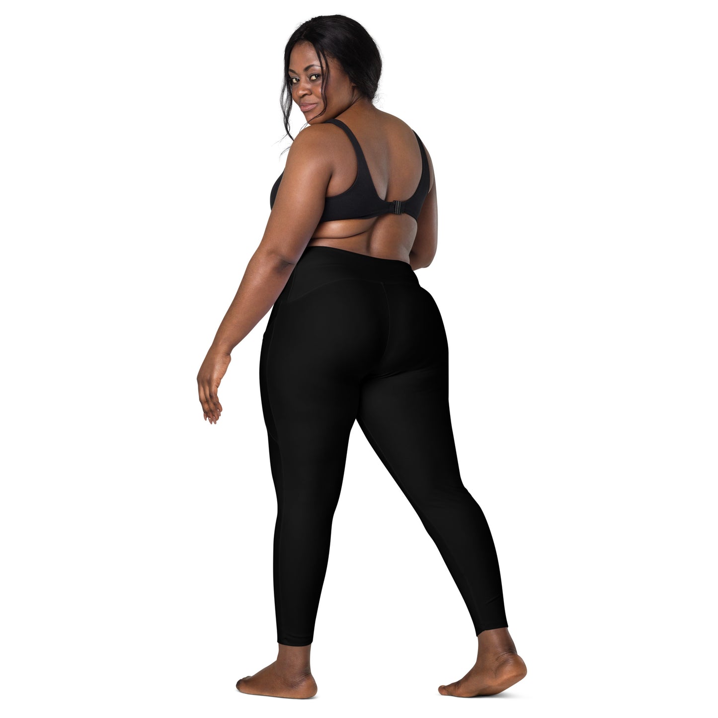 Black Tight Leggings with Pockets - Activewear Well