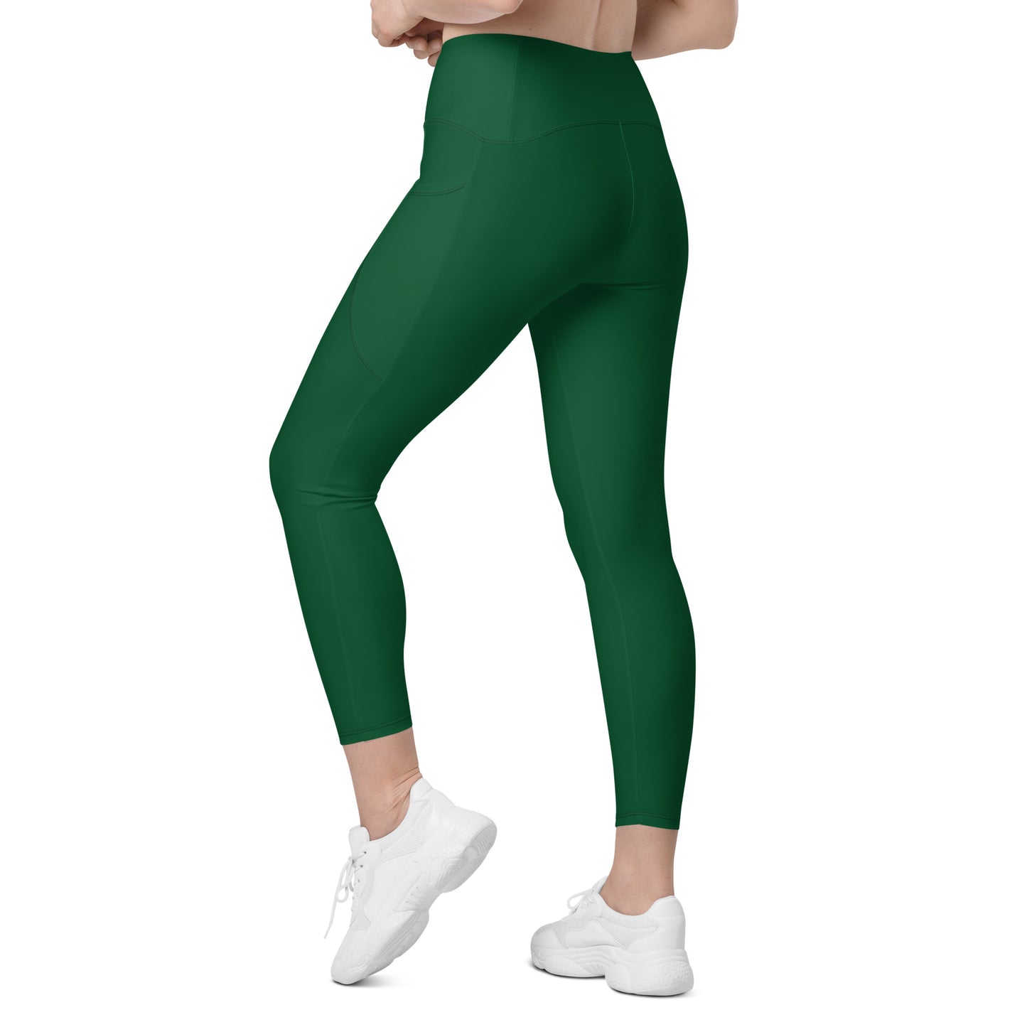 Forest Green High-Rise Leggings with pockets - Activewear Well