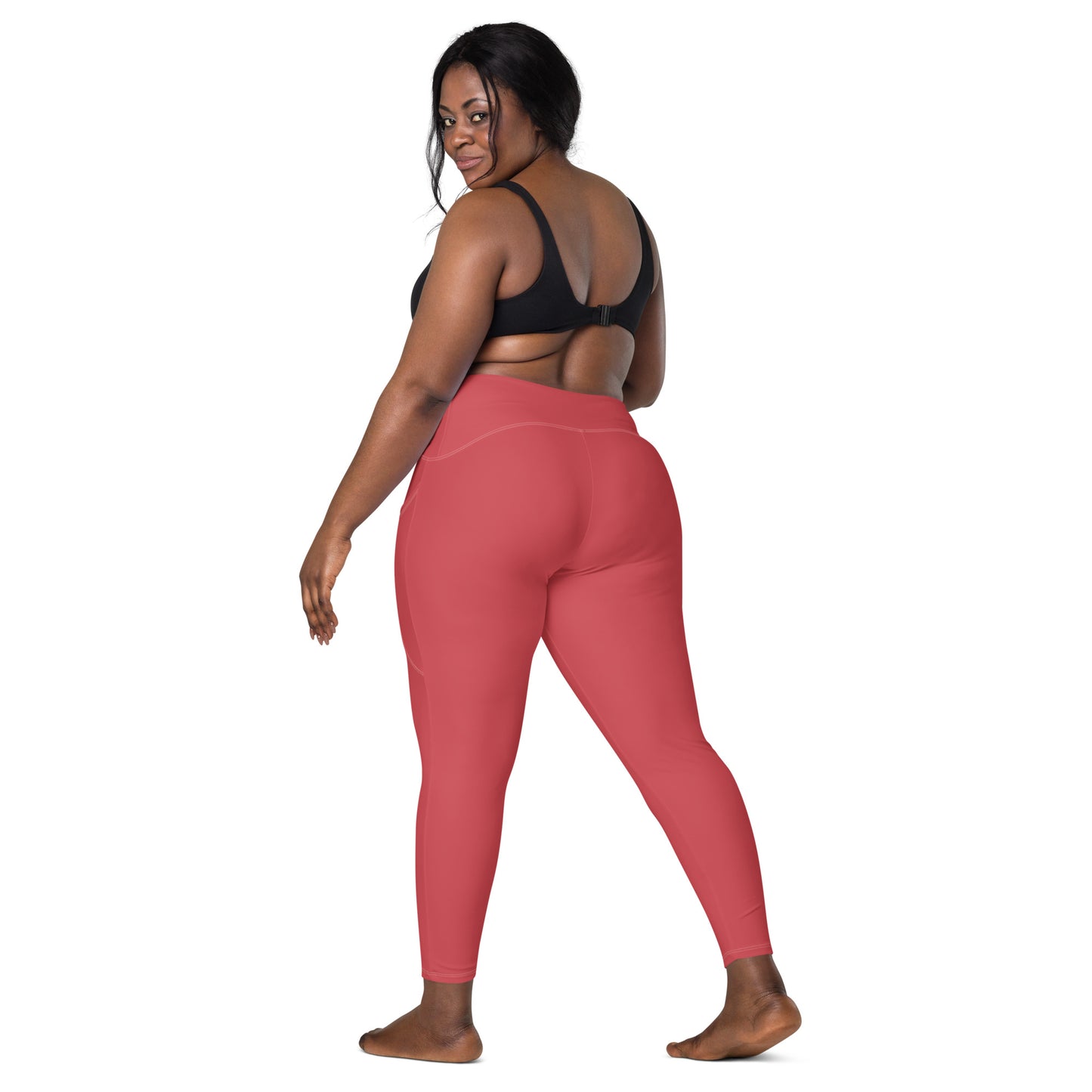 Rose Gold Leggings with pockets - Activewear Well