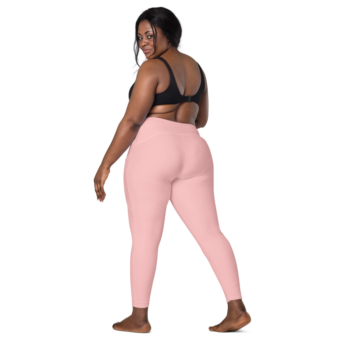 Neutral Pink Leggings with pockets - Activewear Well