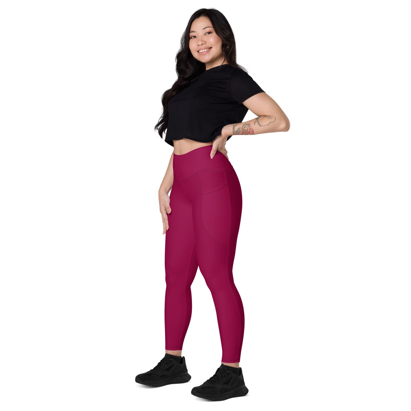 Raspberry Tight Leggings with pockets - Activewear Well
