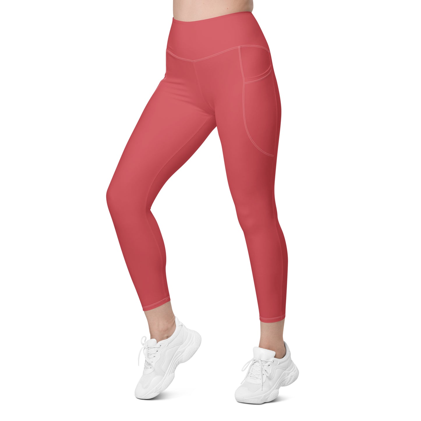 Rose Gold Leggings with pockets - Activewear Well