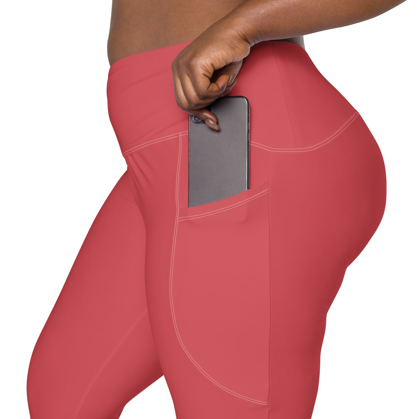 Rose Gold Leggings with pockets - Activewear Well
