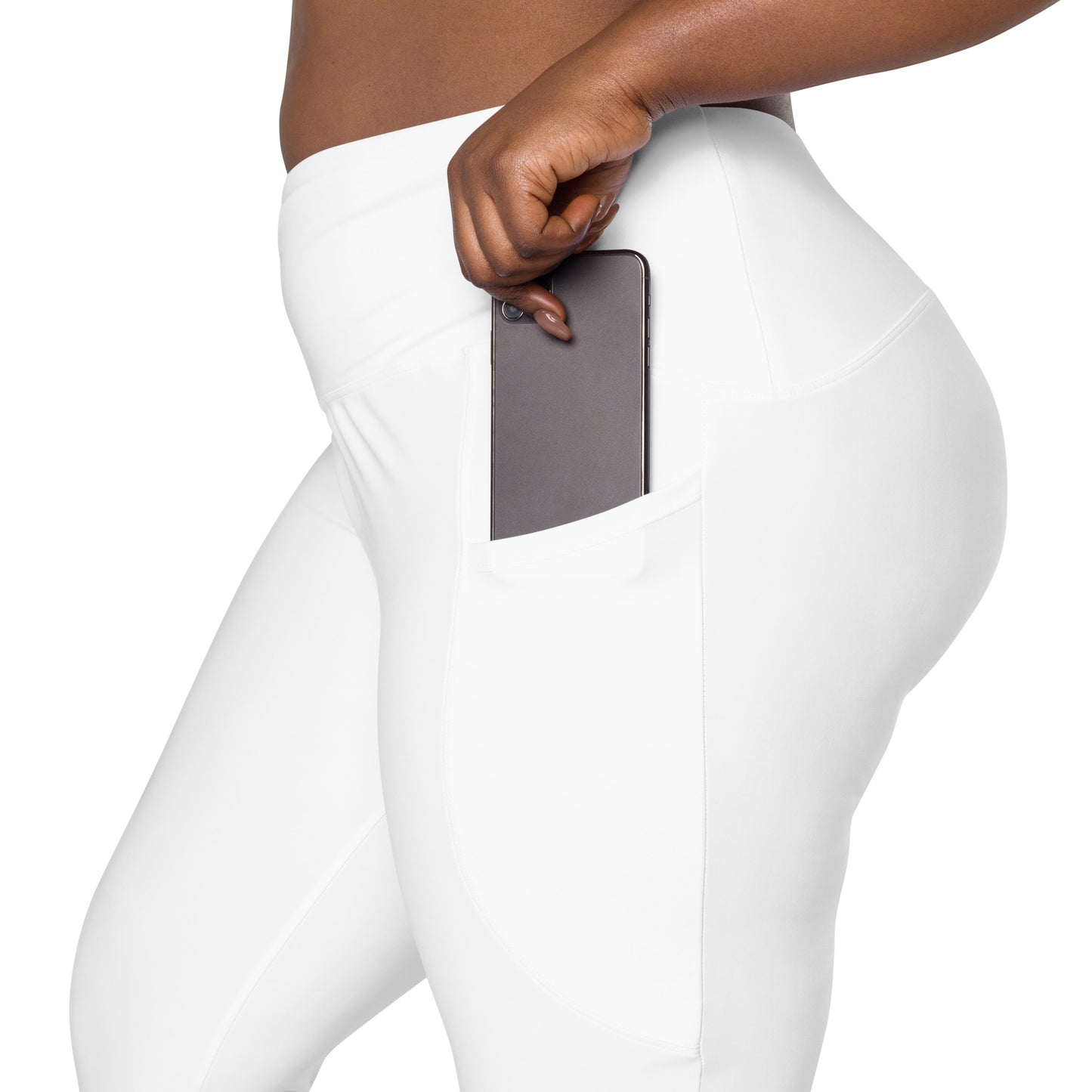White High-Rise Leggings with pockets - Activewear Well