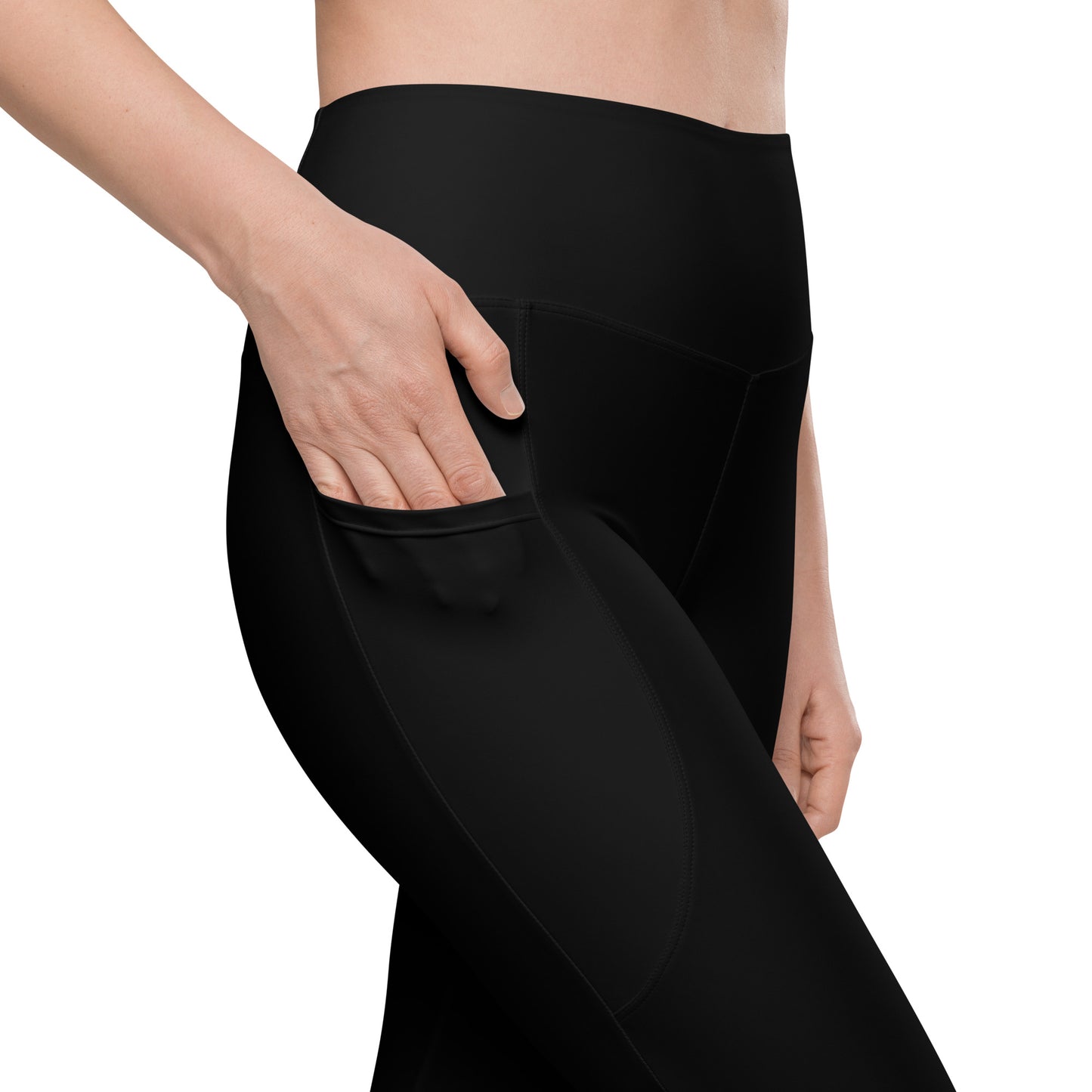 Black Tight Leggings with Pockets - Activewear Well