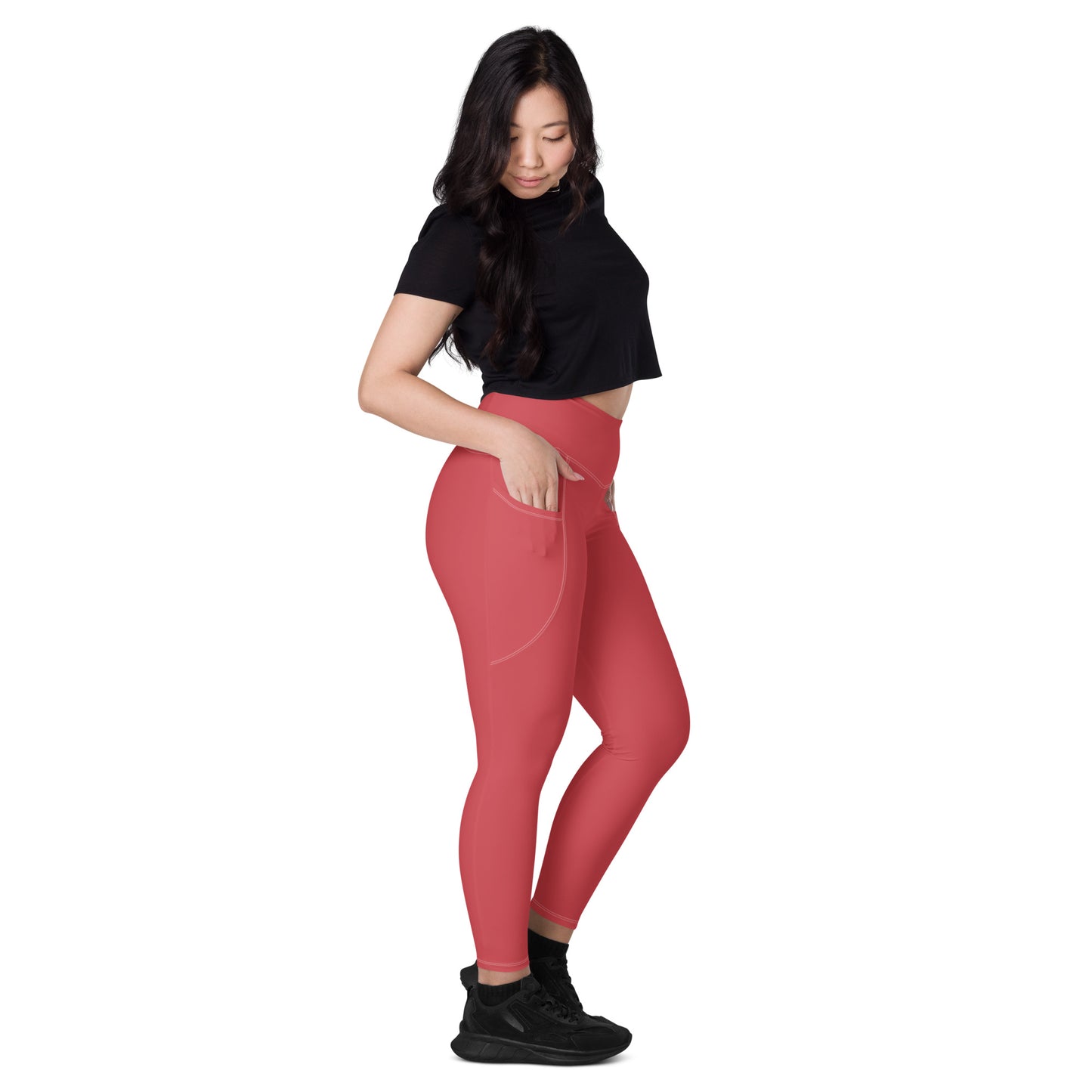 Rose Gold Leggings with pockets - Activewear Well