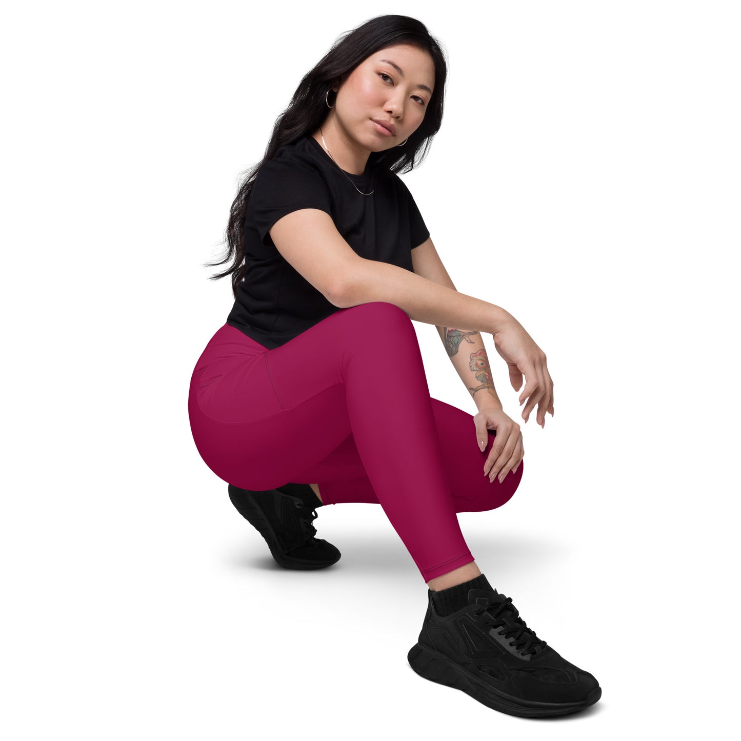 Raspberry Tight Leggings with pockets - Activewear Well