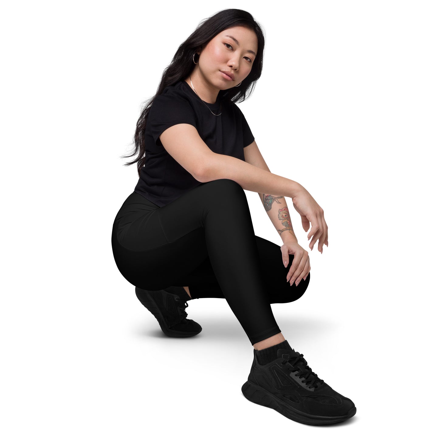 Black Tight Leggings with Pockets - Activewear Well