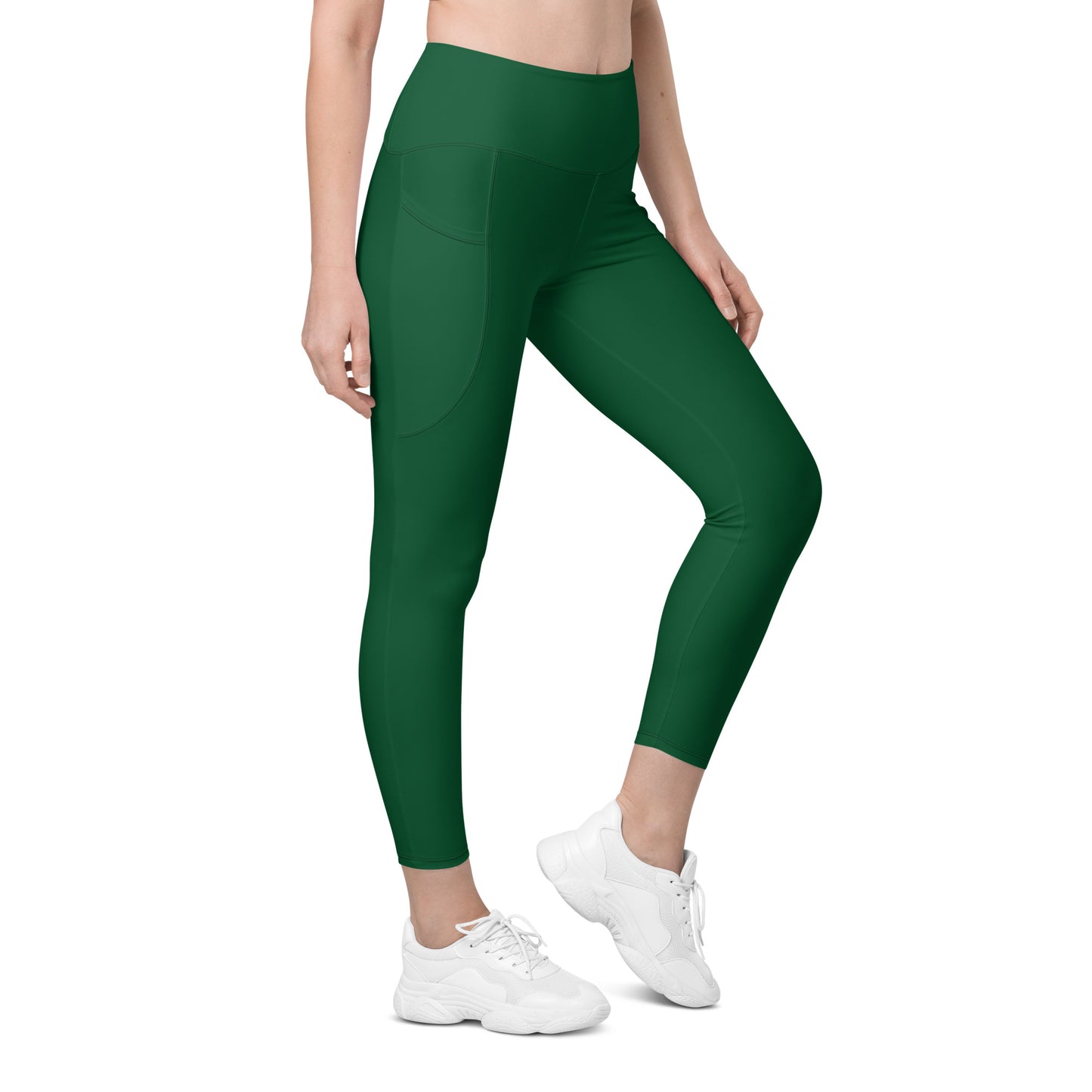 Forest Green High-Rise Leggings with pockets - Activewear Well