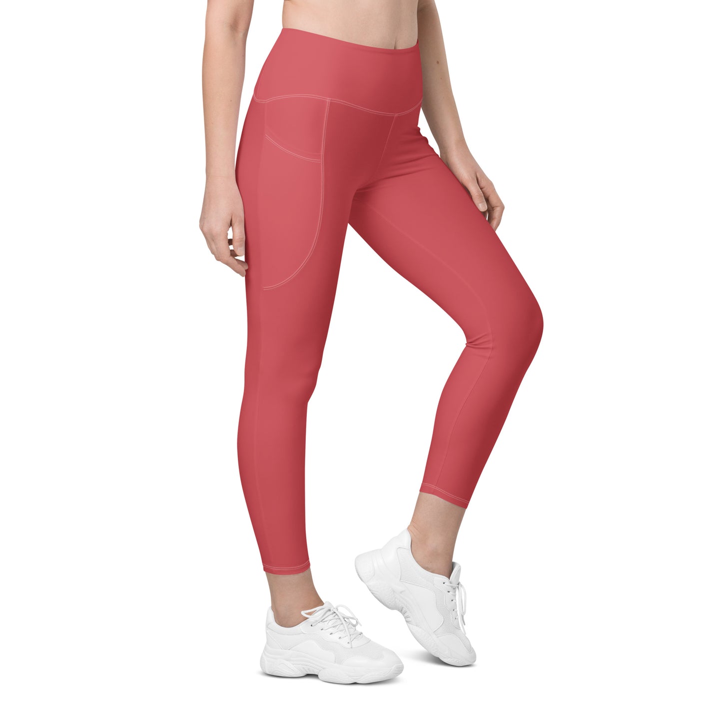 Rose Gold Leggings with pockets - Activewear Well