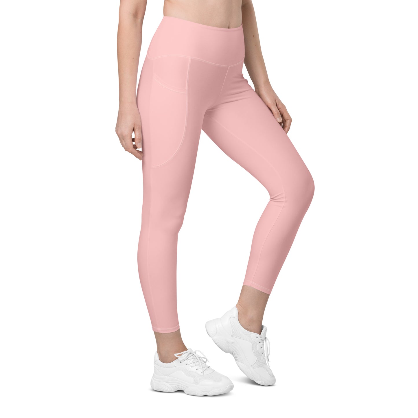 Neutral Pink Leggings with pockets - Activewear Well