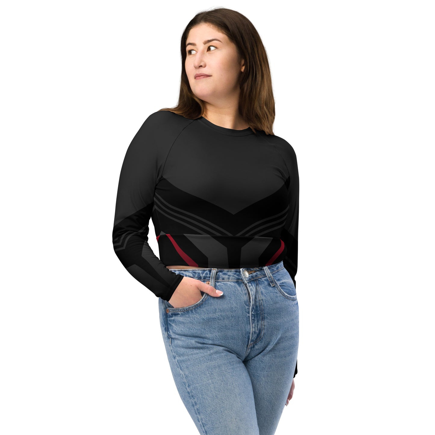 Running Long-Sleeve Crop Top - Activewear Well