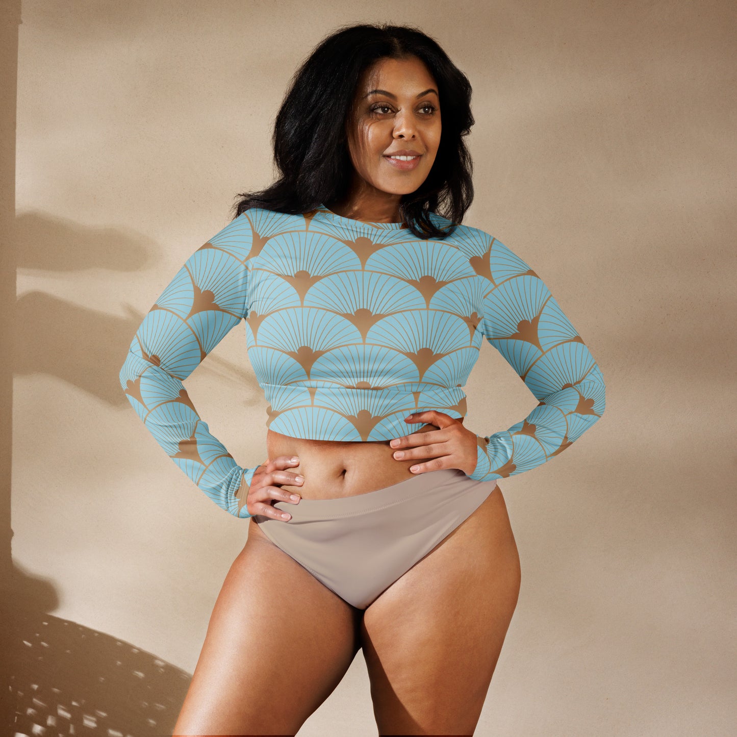 Sophia Long-Sleeve Crop Top - Activewear Well