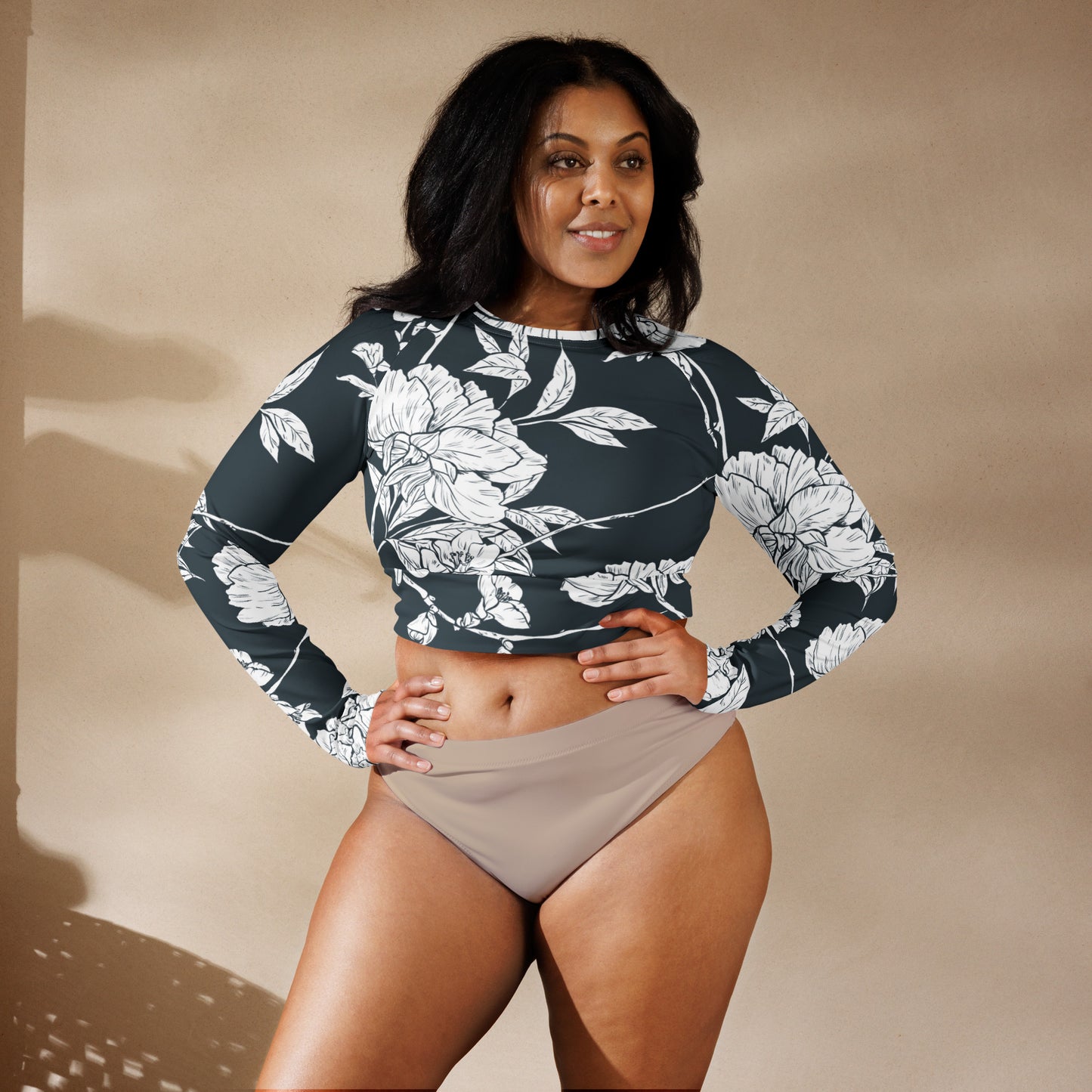 Ruby Long-Sleeve Crop Top - Activewear Well