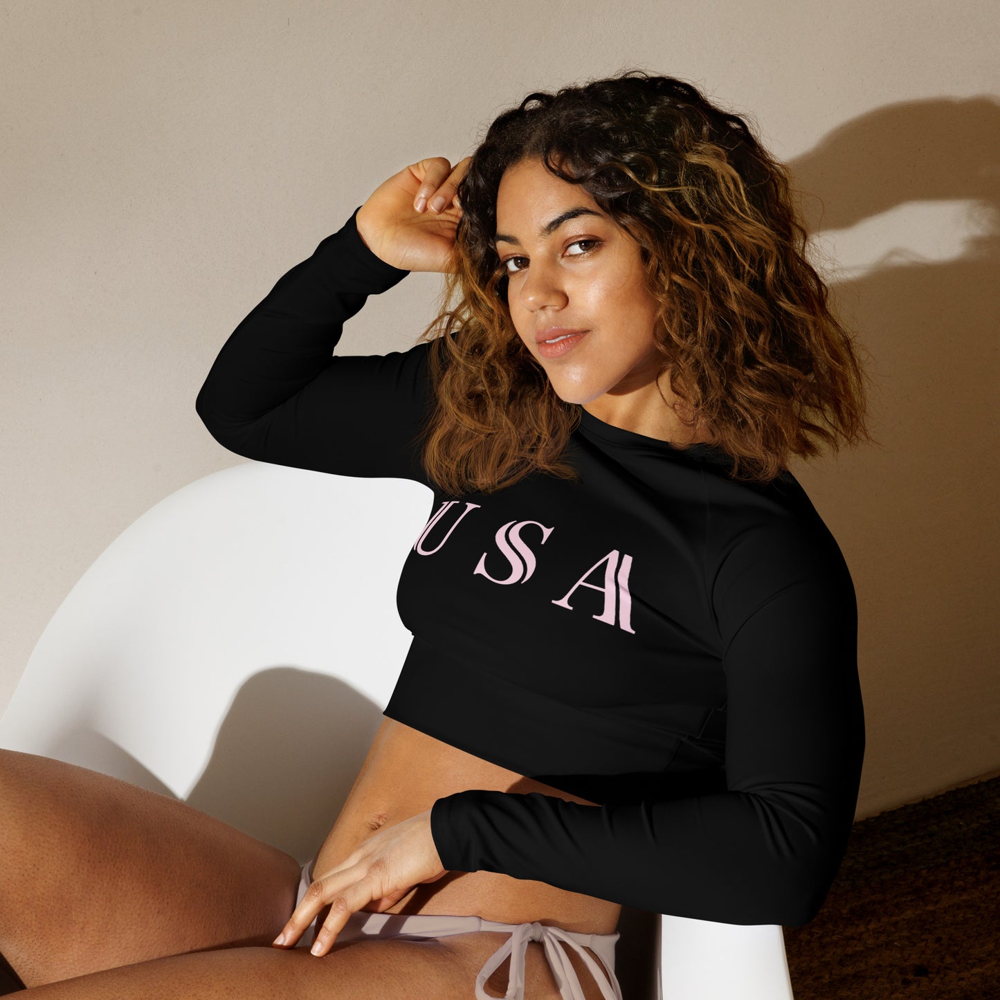 Women's Cycling Long-Sleeve Crop Top - Activewear Well