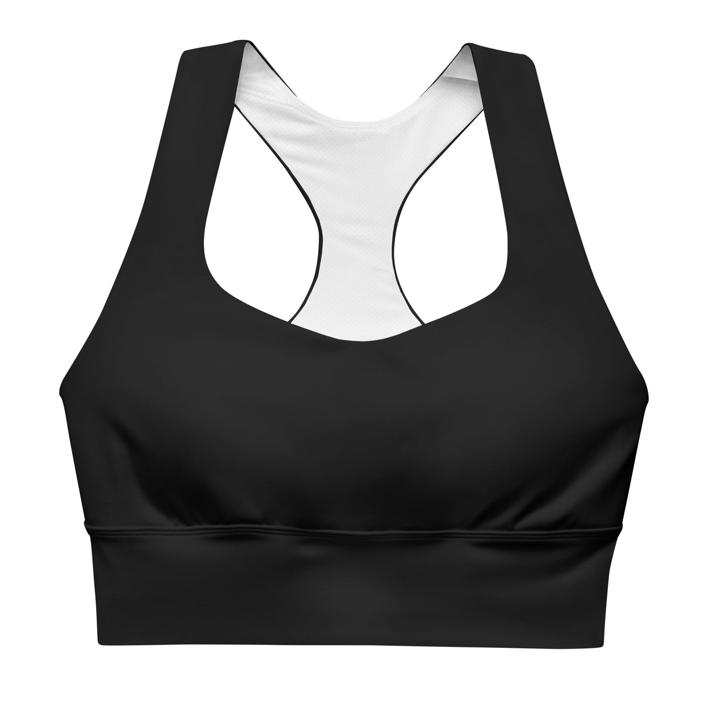 Black Longline Sports Bra - Activewear Well