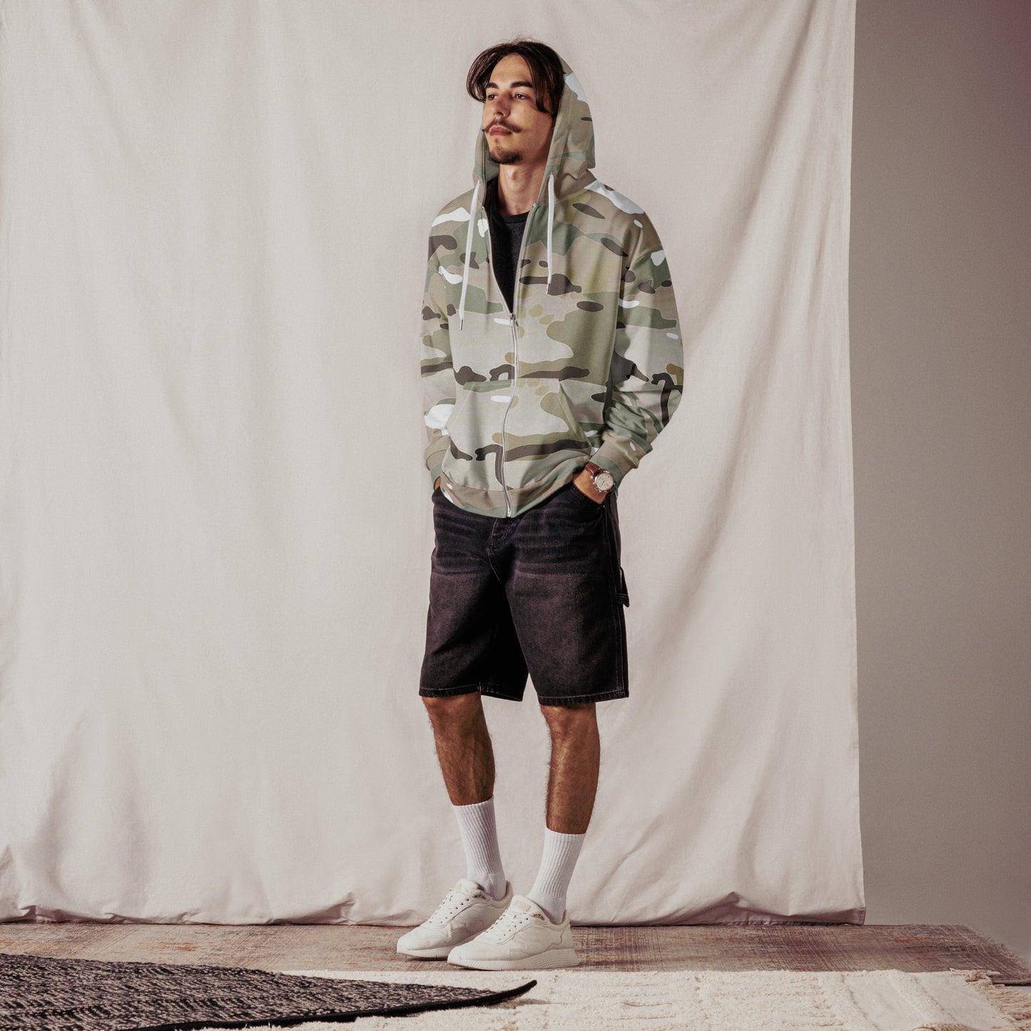 Desert Unisex Unisex Zip Hoodie - Activewear Well