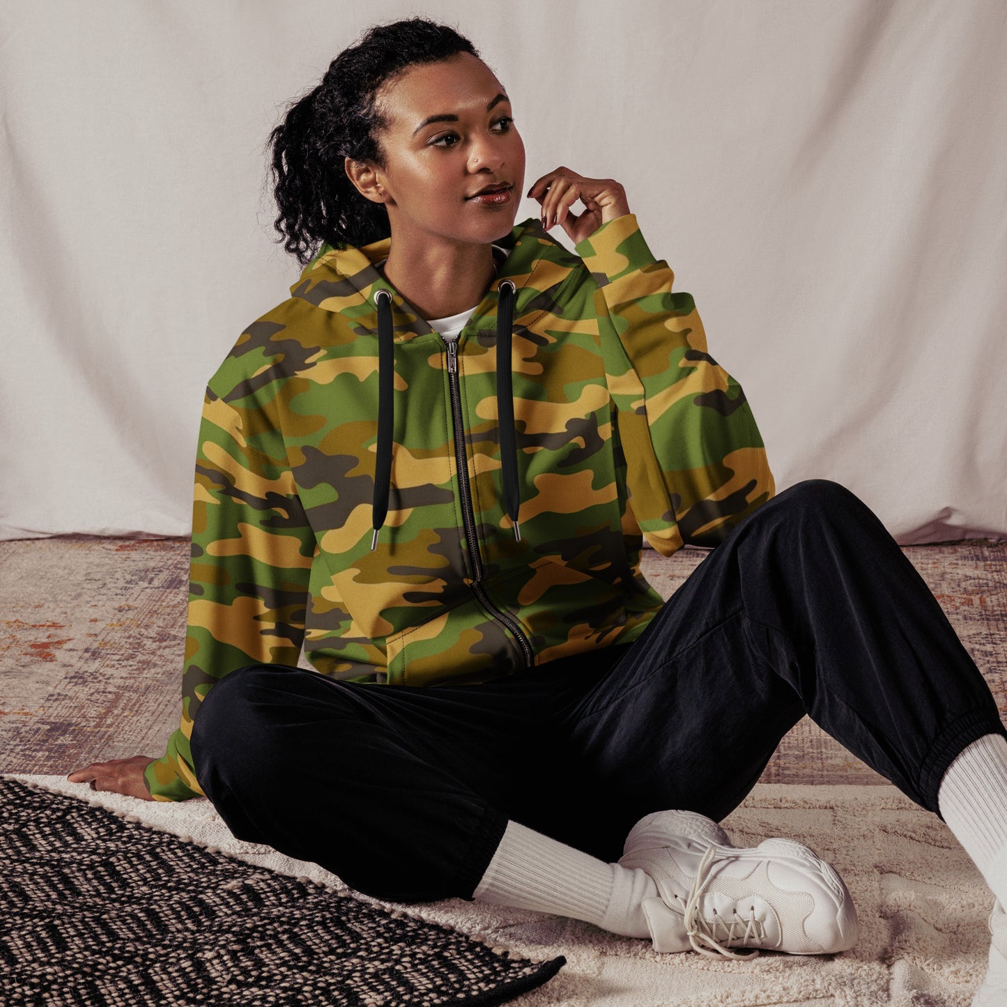 Camo Unisex Zip Hoodie - Activewear Well