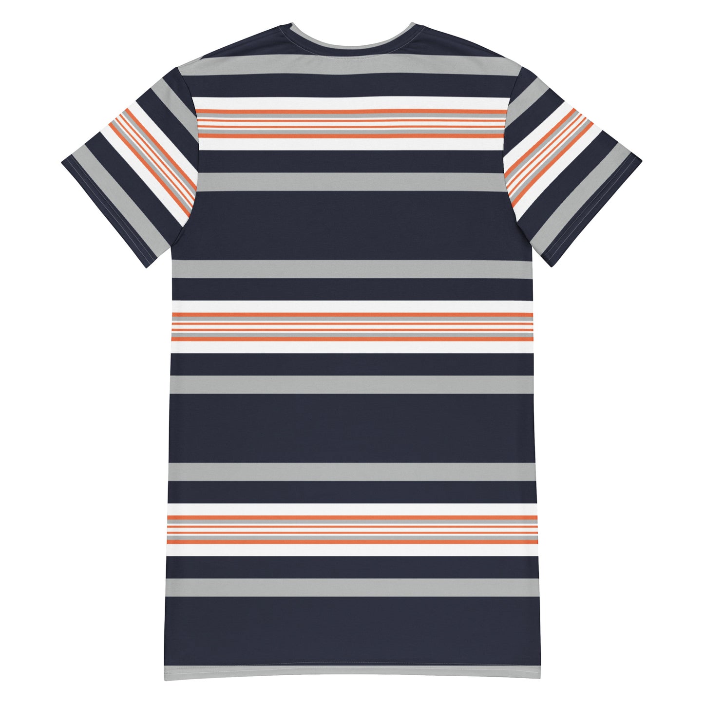 Grey Striped T-Shirt Dress - Activewear Well